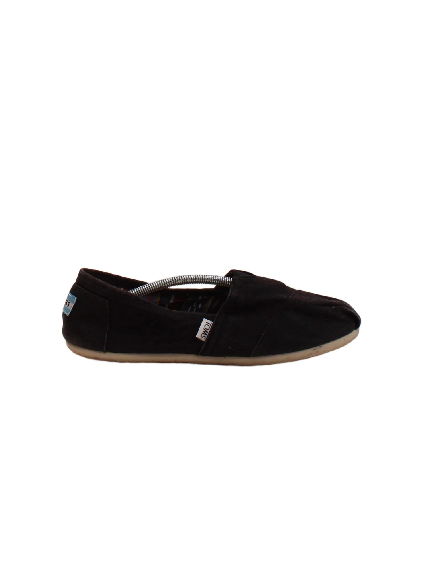 Toms Women's Flat Shoes UK 9 Black 100% Cotton Loafer