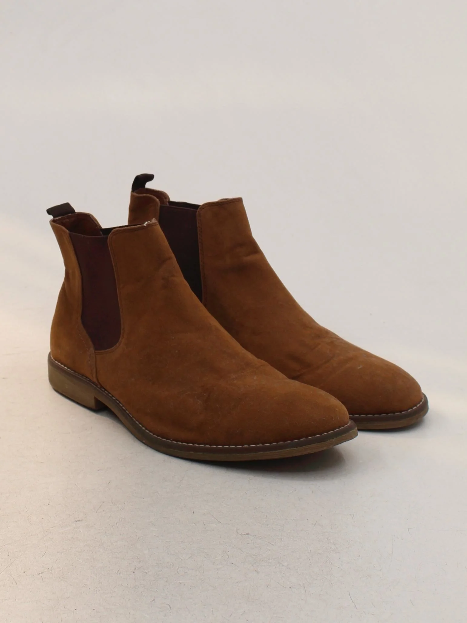 Topman Men's Boots UK 9 Brown 100% Suede Chelsea - Image 4