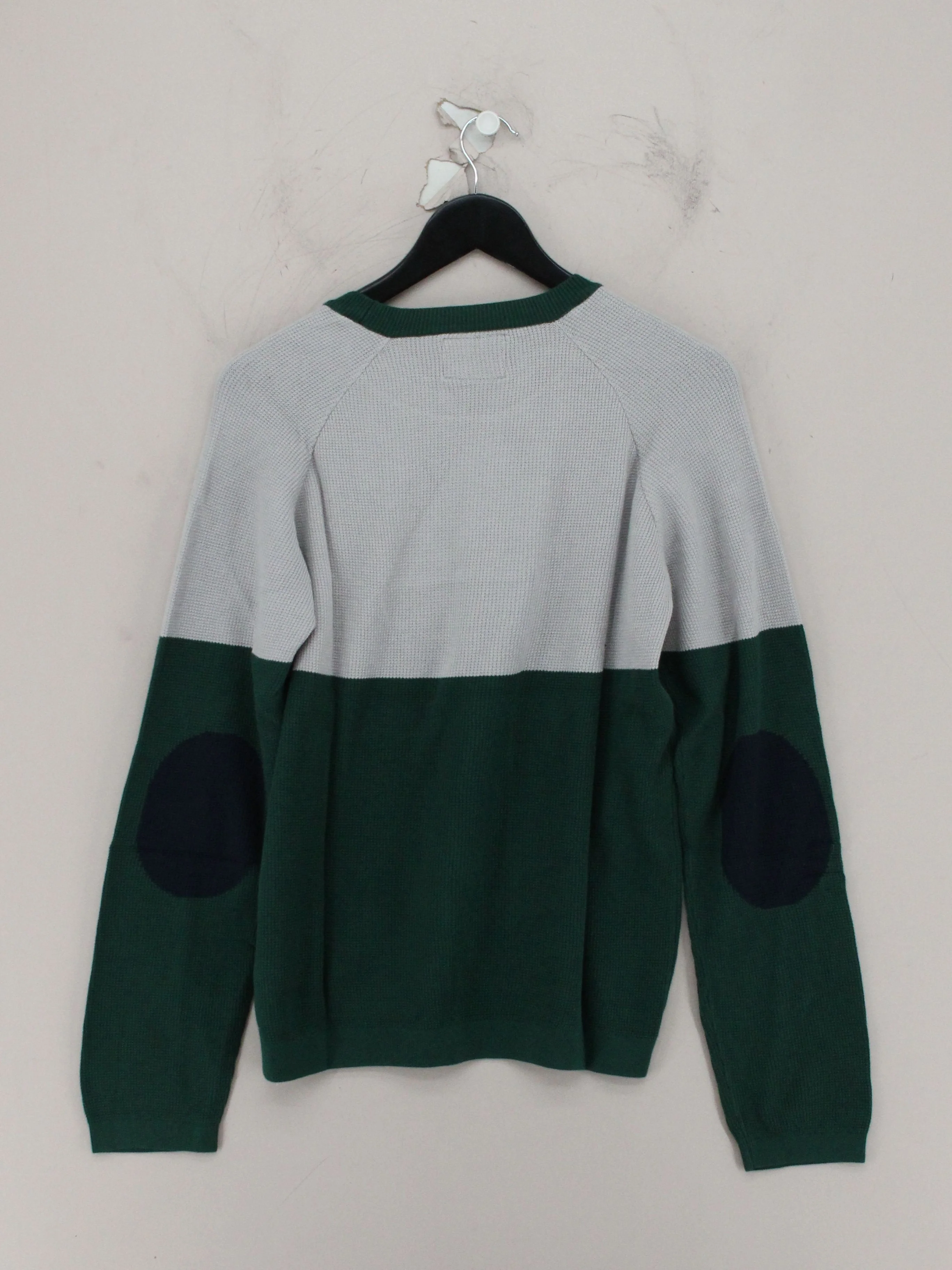 Topman Men's Jumper S Green 100% Cotton Round Neck Pullover - Image 2