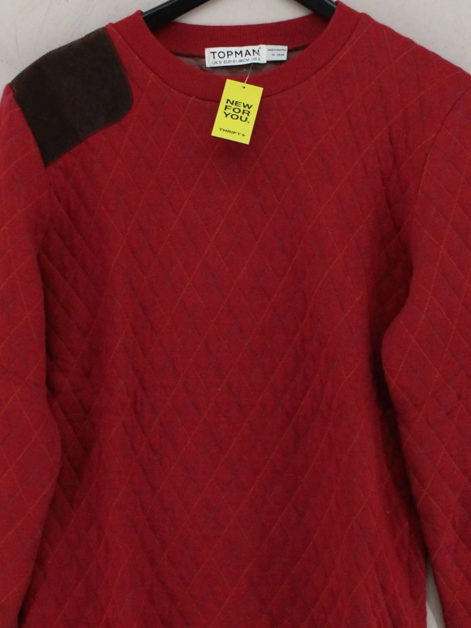 Topman Men's Jumper S Red 100% Other Round Neck Pullover - Image 3