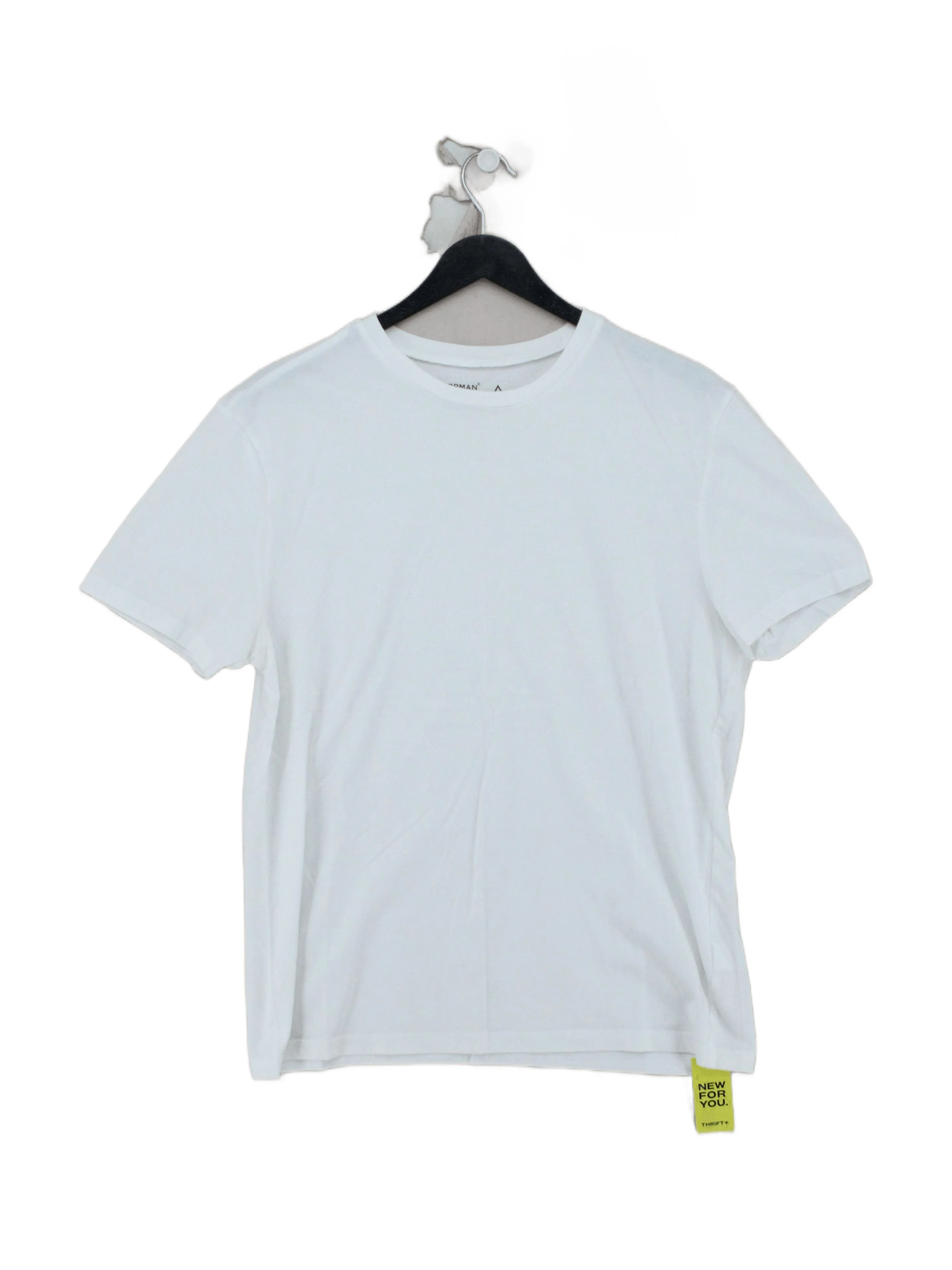Topman Men's T-Shirt L White 100% Cotton Basic