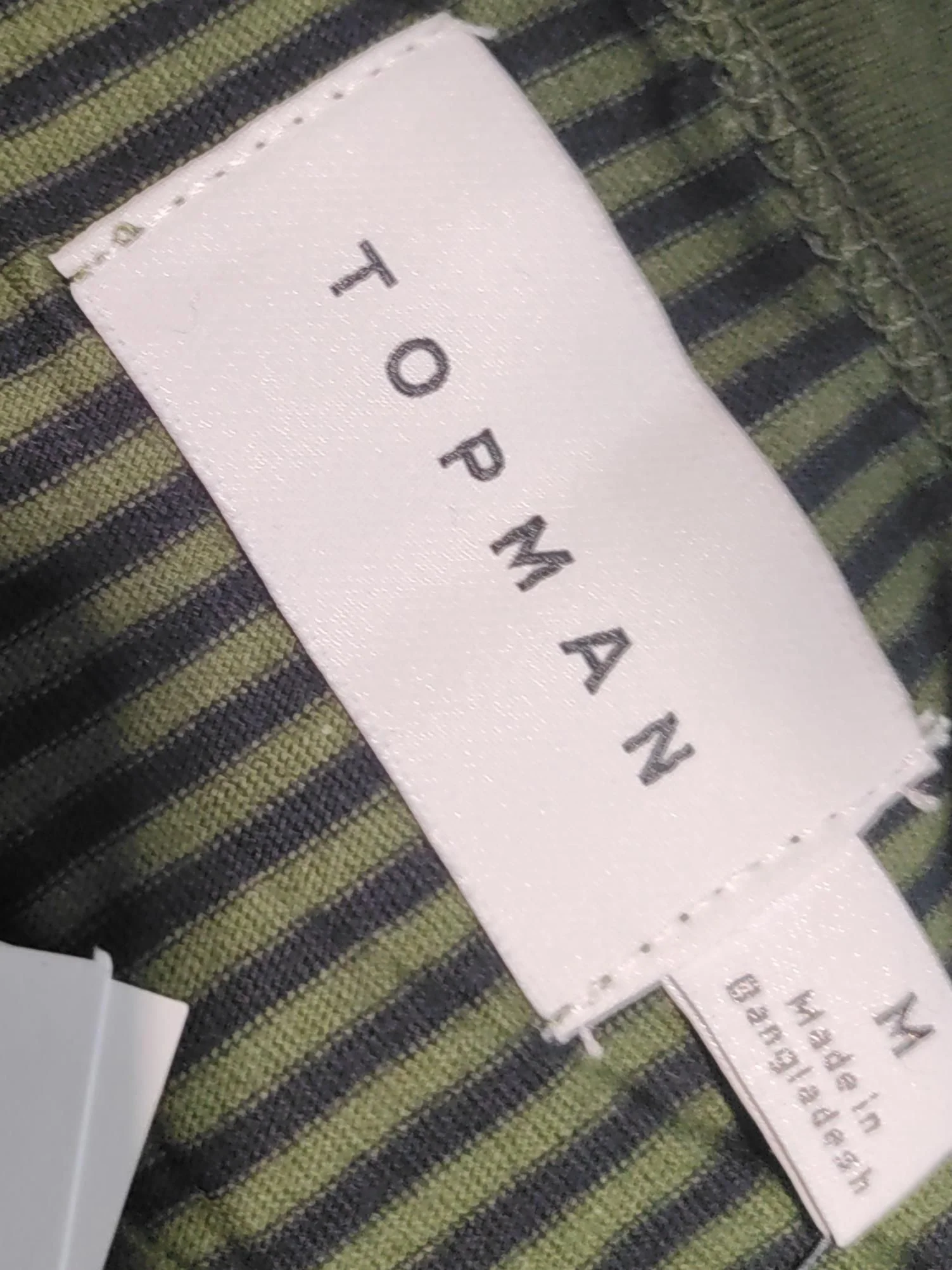 Topman Men's T-Shirt M Multi Striped 100% Cotton Basic - Image 5