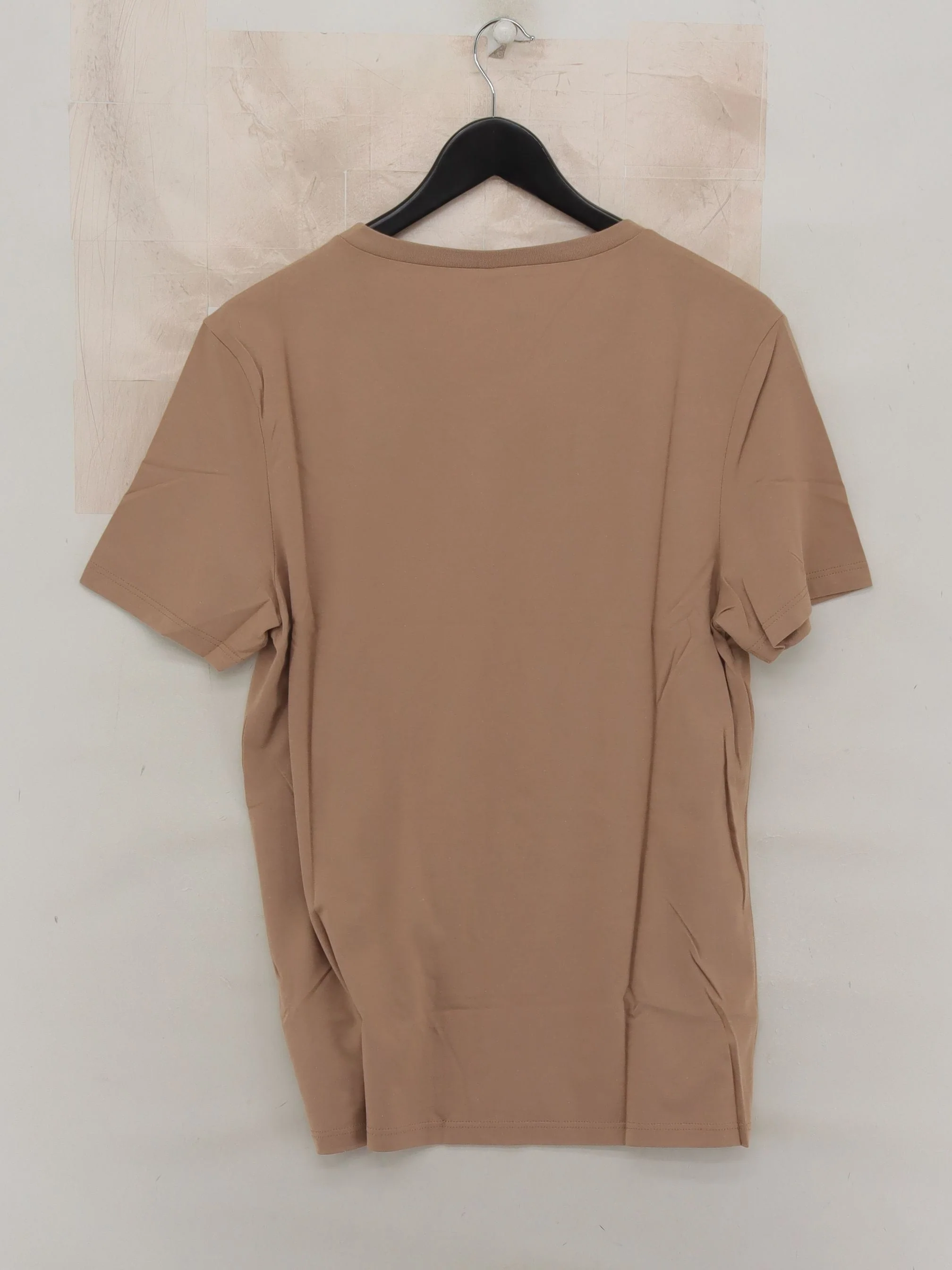 Topman Men's T-Shirt S Tan 100% Cotton Basic - Image 2