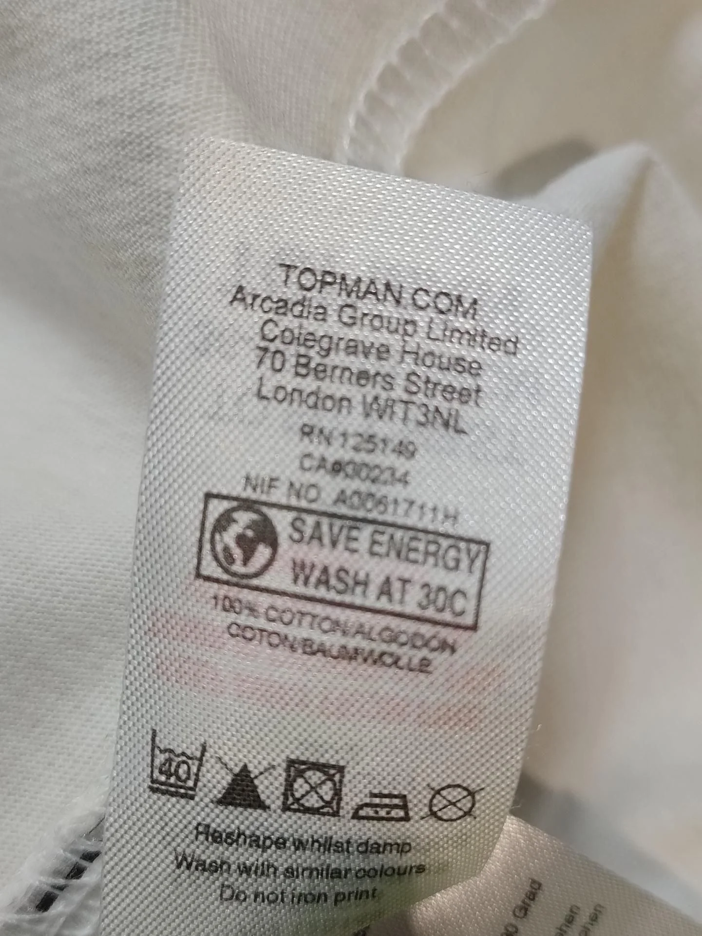 Topman Men's T-Shirt S White 100% Cotton Basic - Image 6