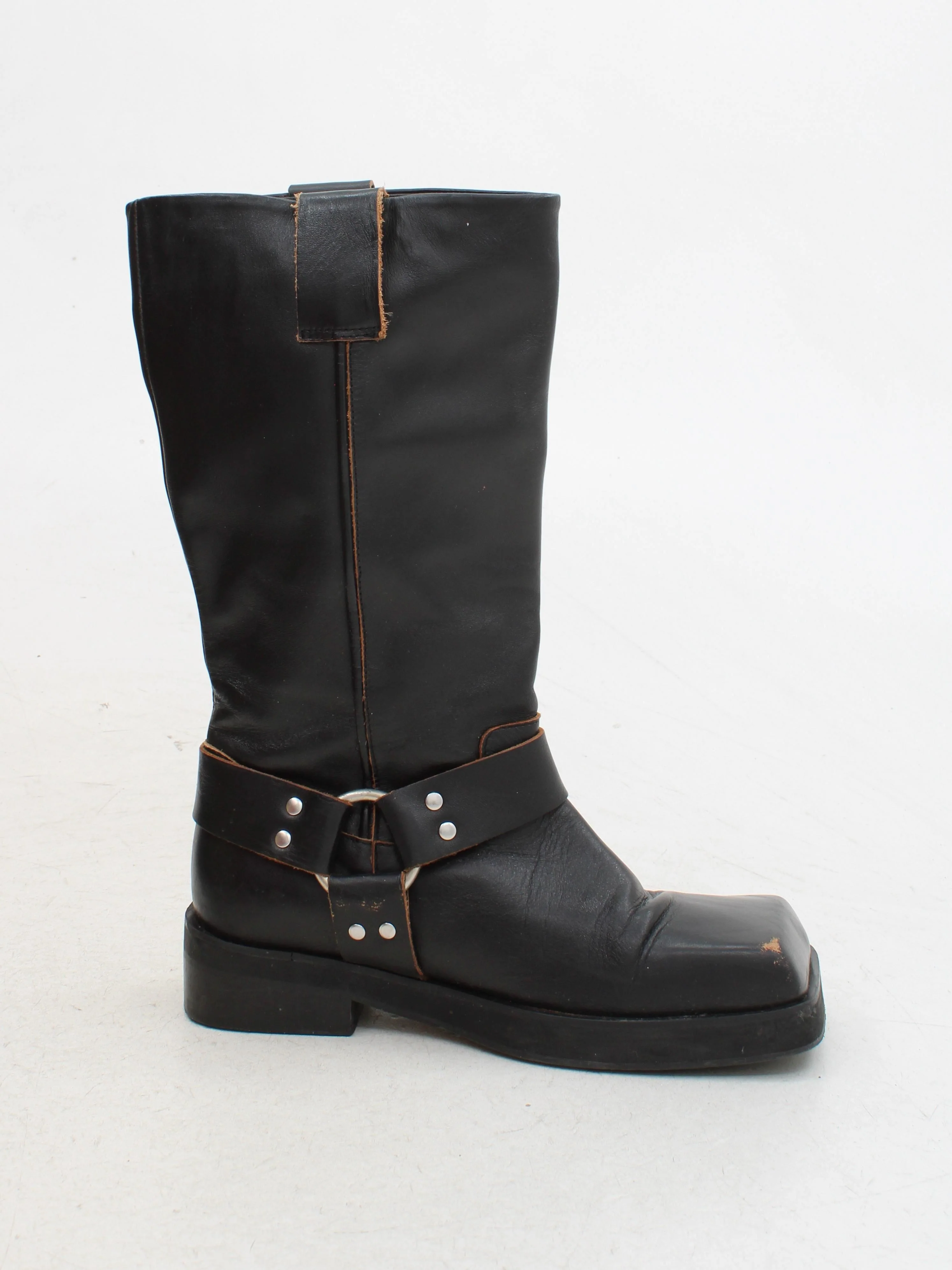 Topshop Men's Boots UK 5 Black 100% Leather Combat - Image 5