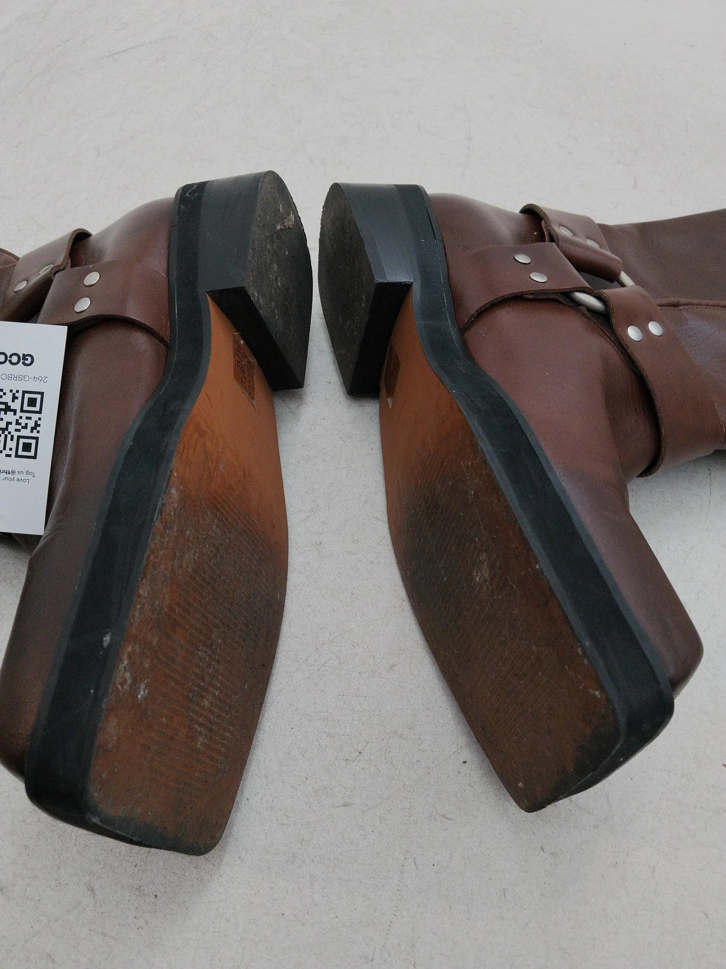 Topshop Men's Boots UK 5 Brown 100% Leather Cowboy - Image 7