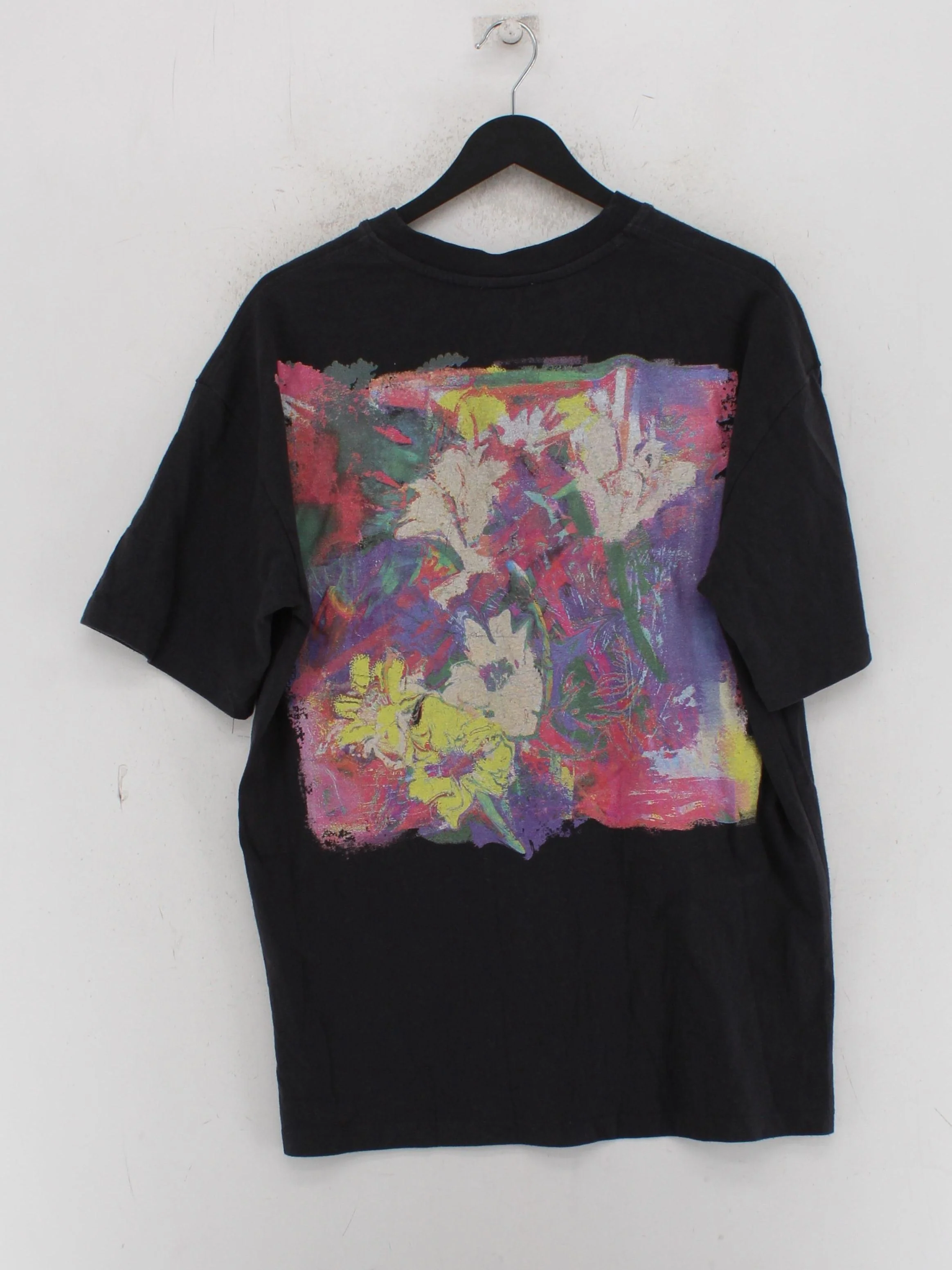 Topshop Men's T-Shirt S Black Graphic 100% Cotton Basic - Image 2