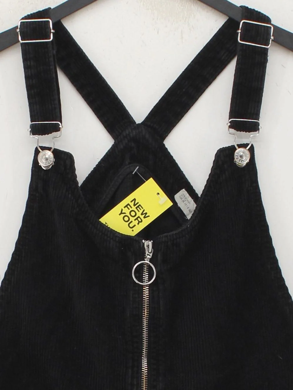 Topshop Pinafore/Dungaree Mini Dress in Black - Image 3