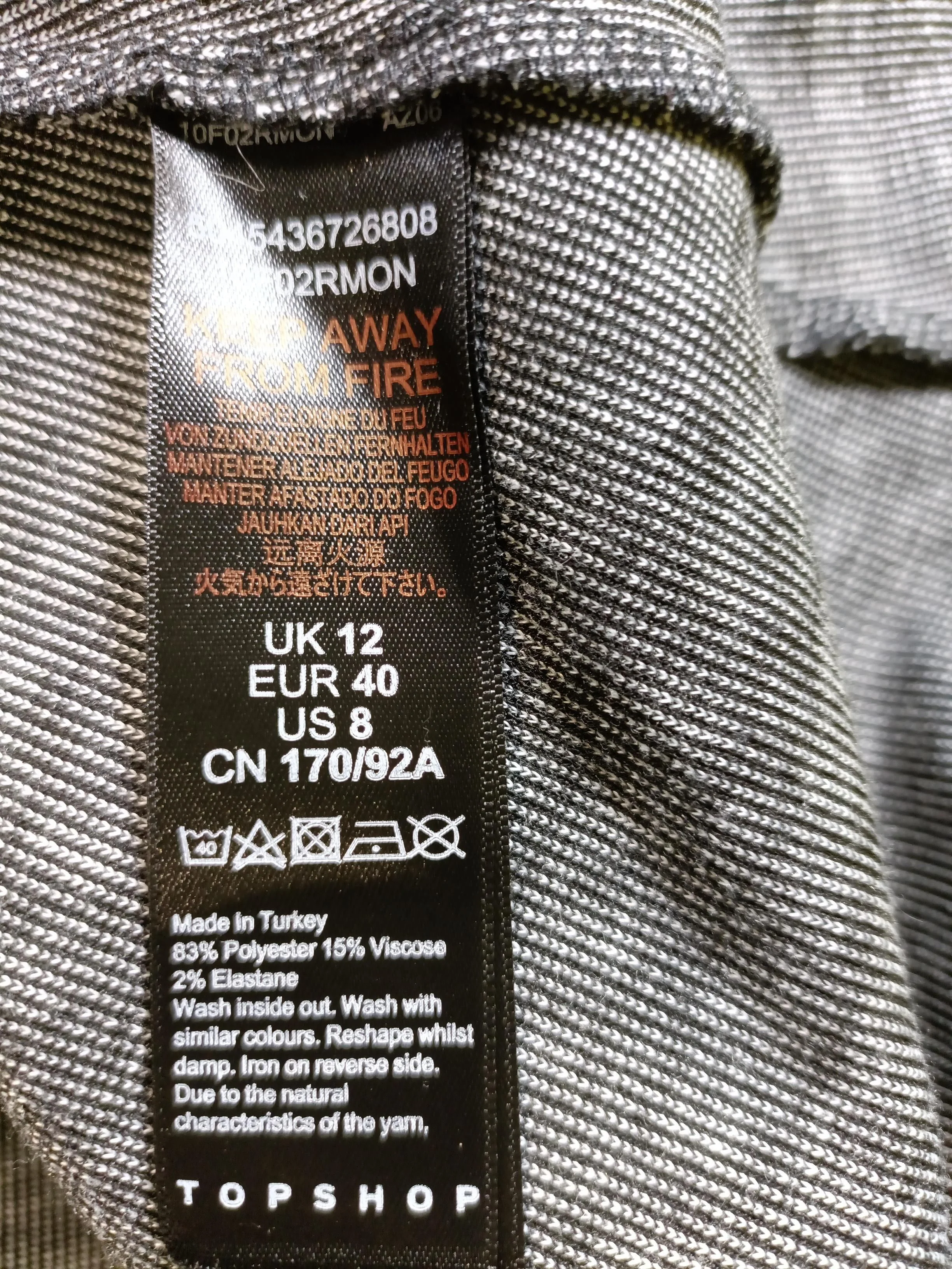 Topshop Pinafore/Dungaree Mini Dress UK12 in Multi - Image 6