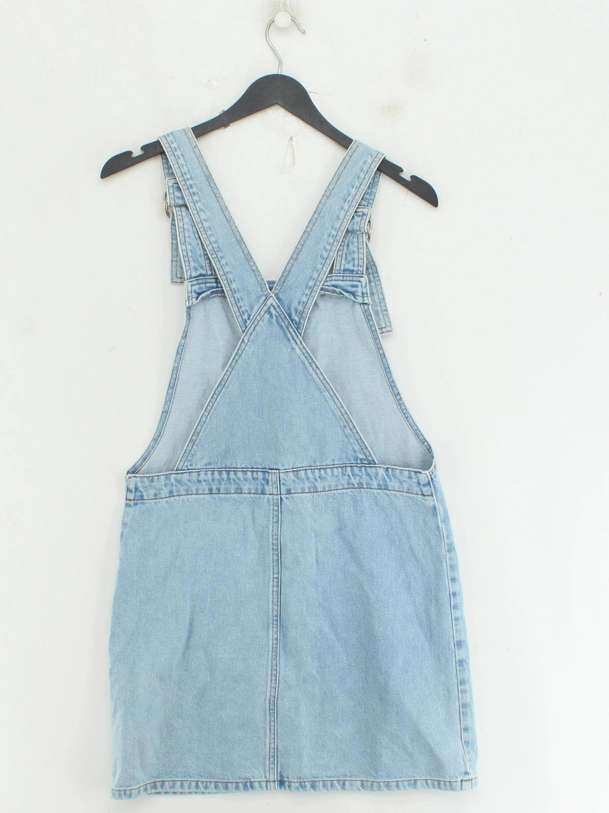 Topshop Pinafore/Dungaree Mini Dress UK8 in Blue - Image 2