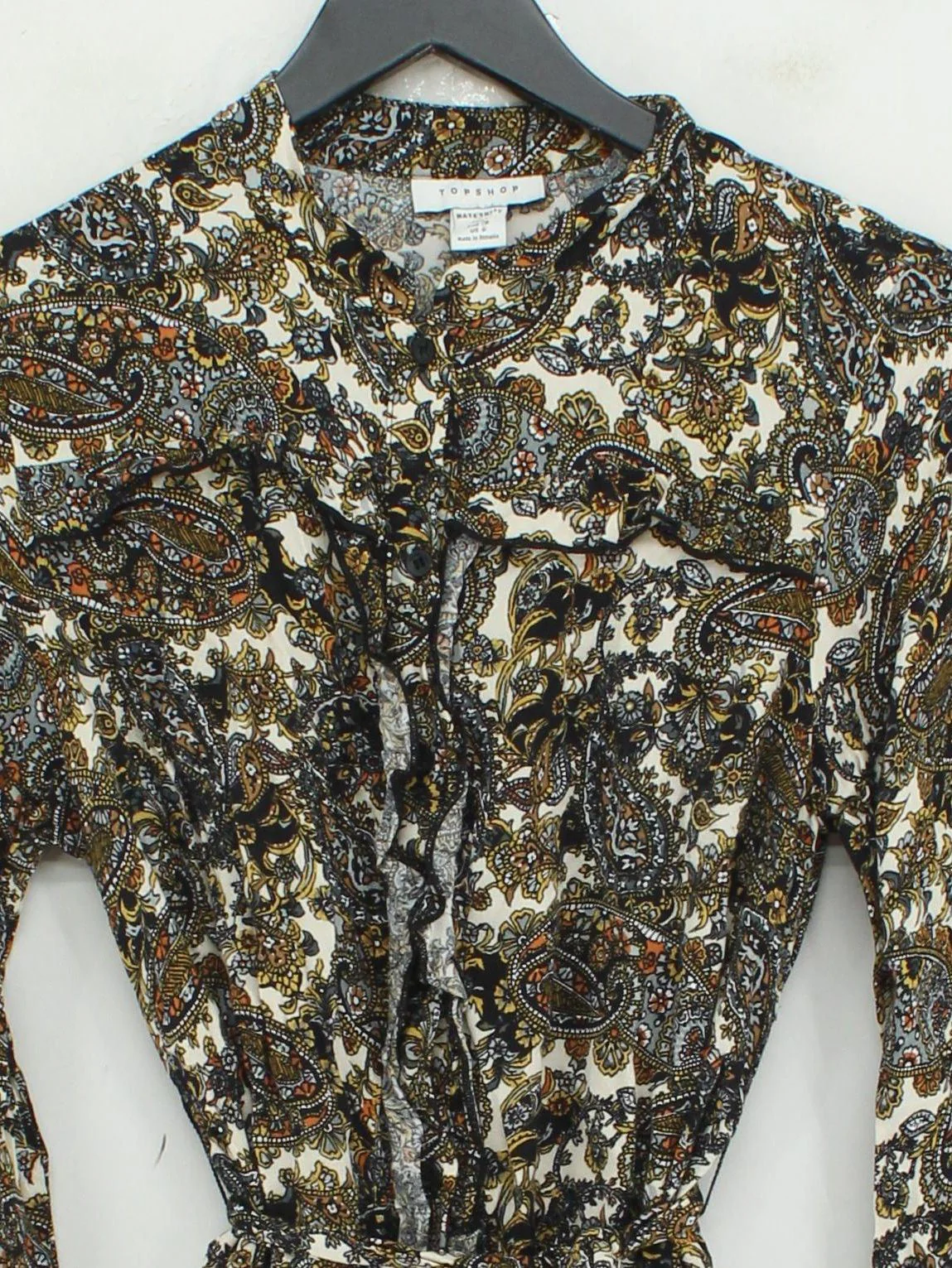 Topshop Shirt Midi Dress UK10 in Multi - Image 3