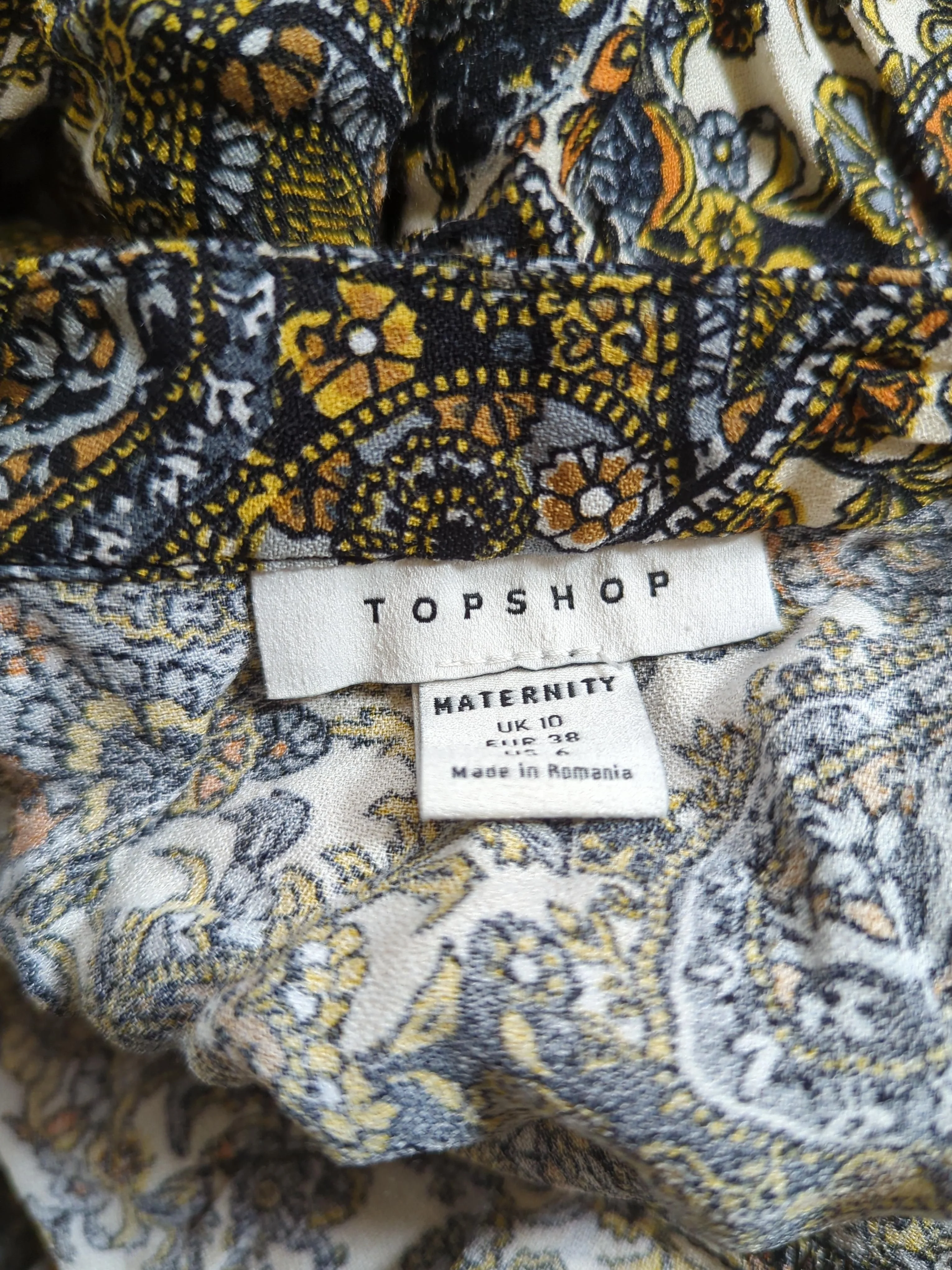 Topshop Shirt Midi Dress UK10 in Multi - Image 5