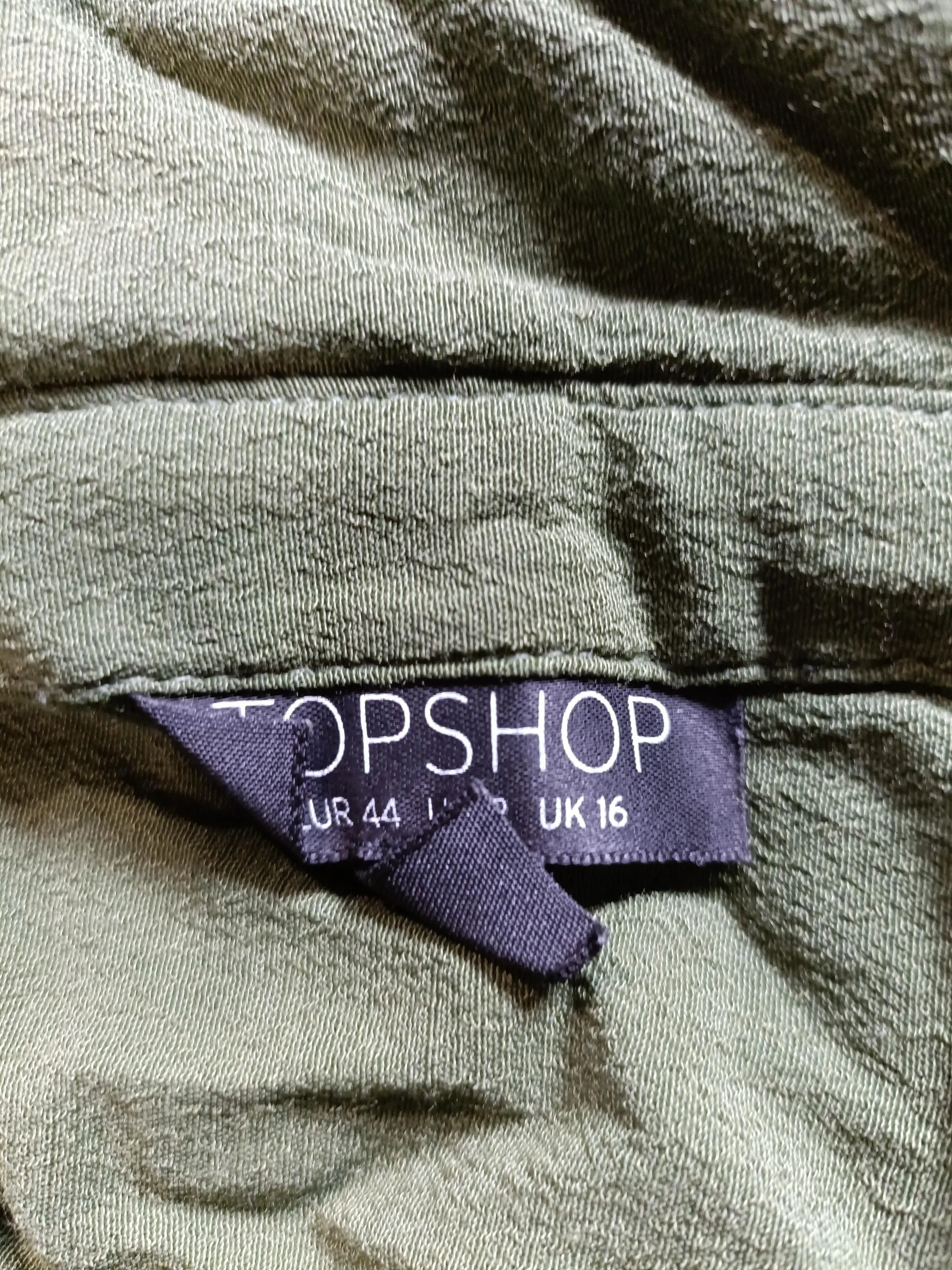 Topshop Shirt Midi Dress UK16 in Green - Image 6