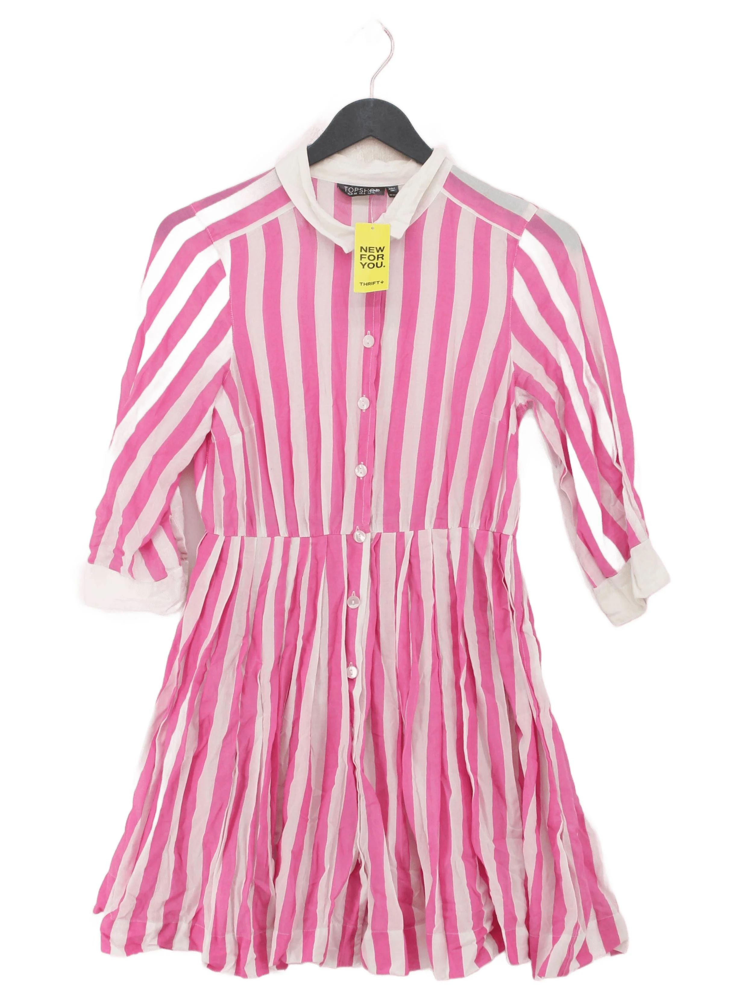 Topshop Shirt Mini Dress UK10 in Pink