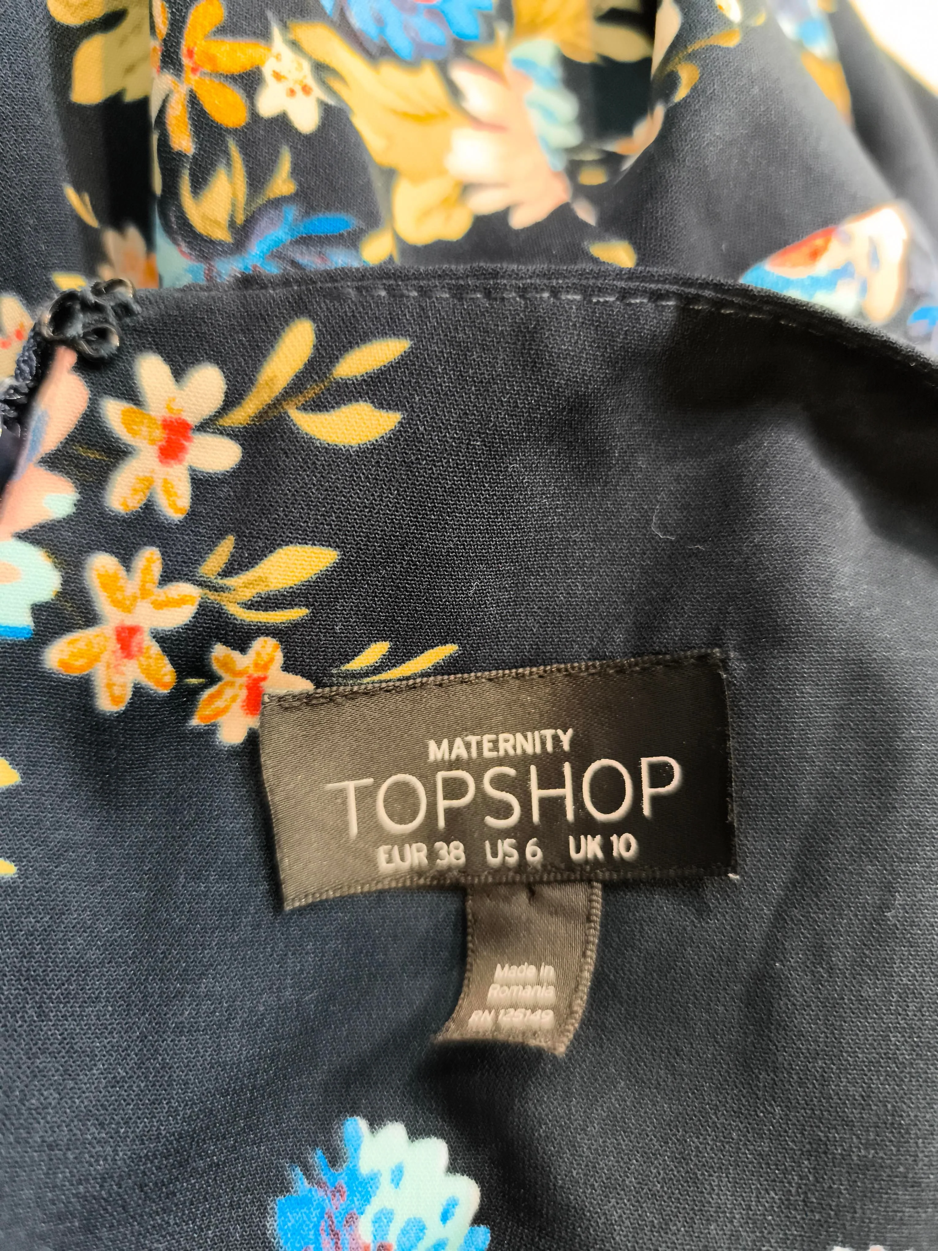 Topshop Skater Midi Dress UK10 in Multi - Image 5