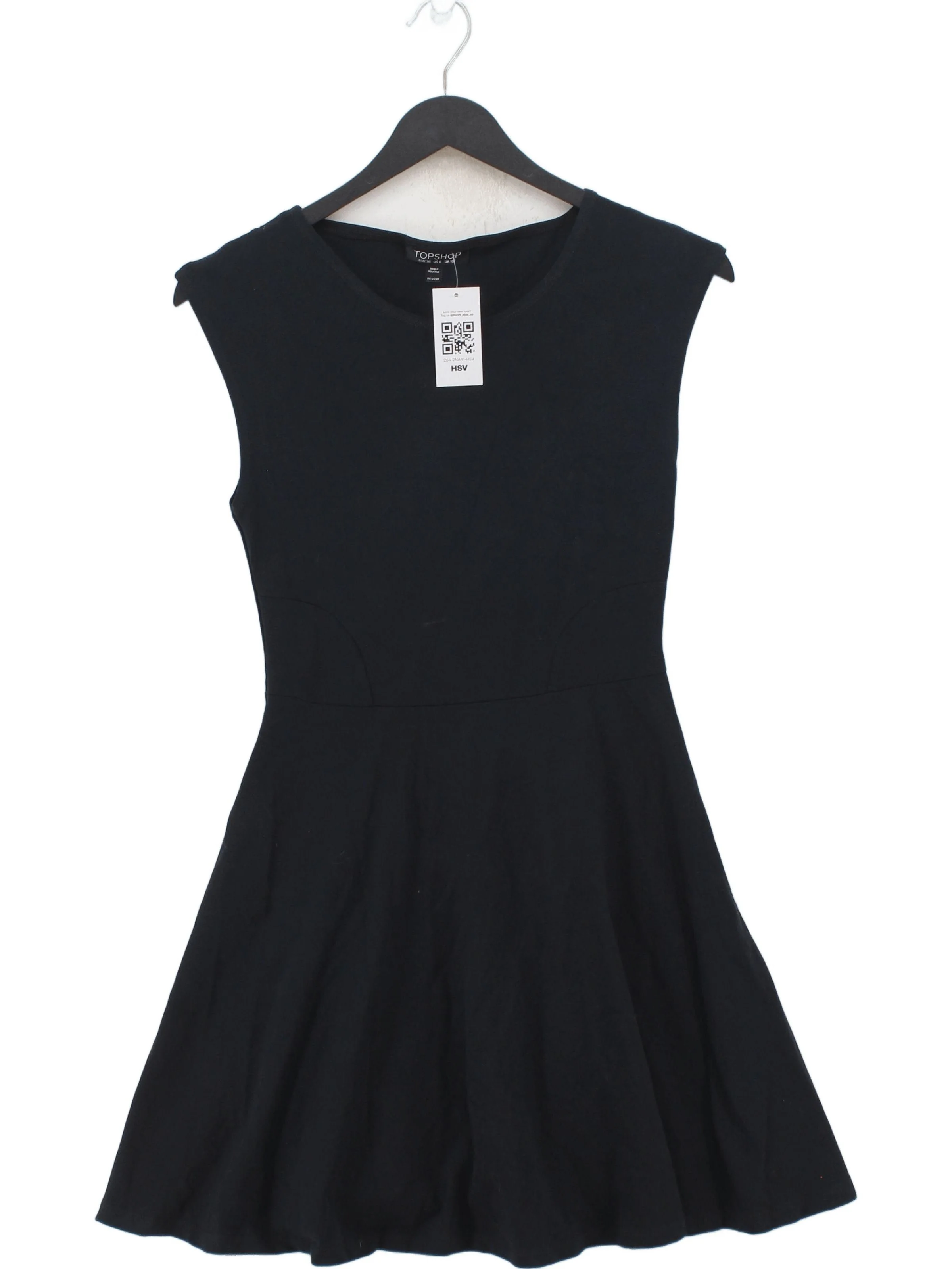 Topshop Skater Mini Dress UK10 in Black