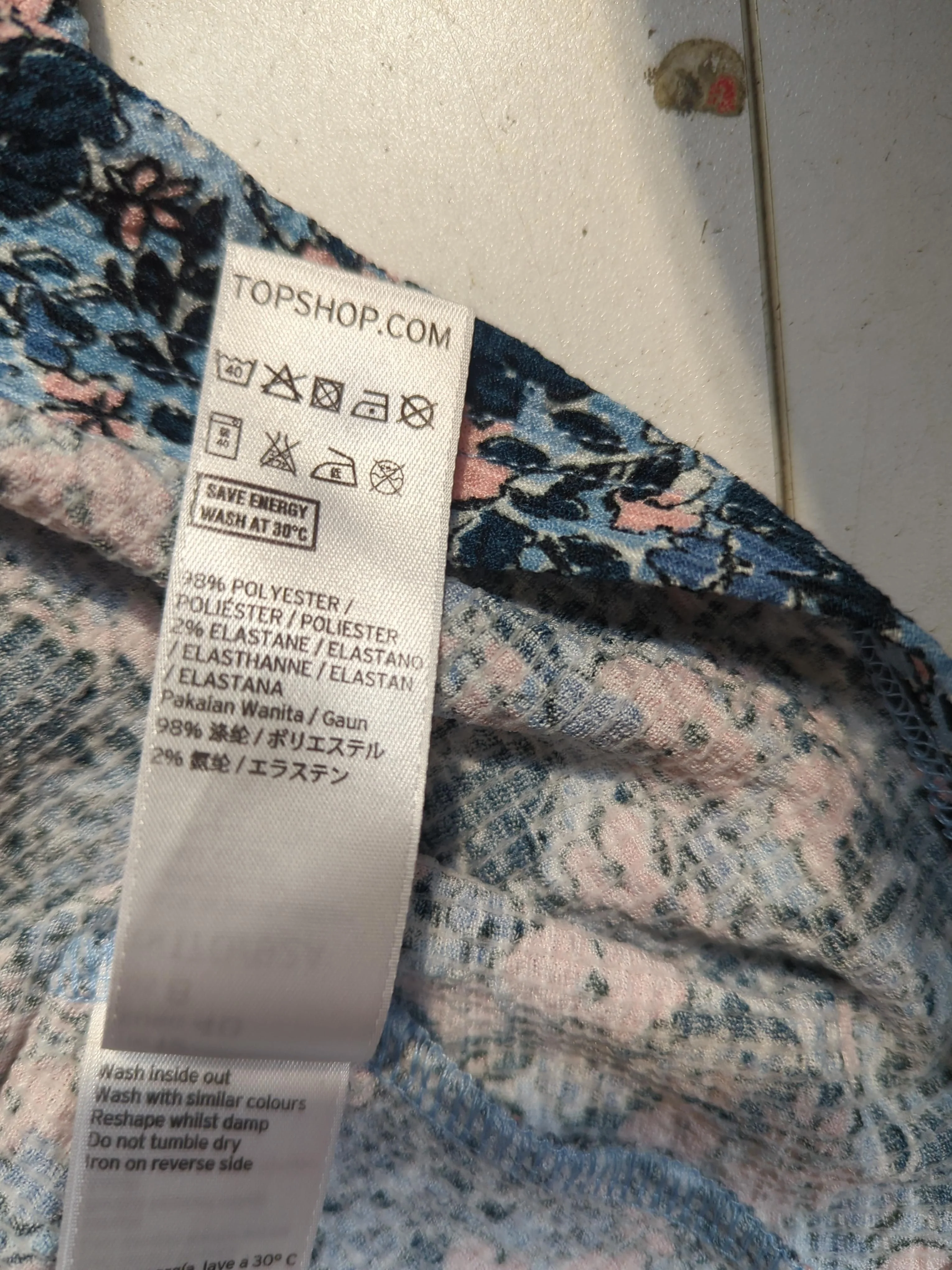 Topshop Skater Mini Dress UK12 in Multi - Image 6