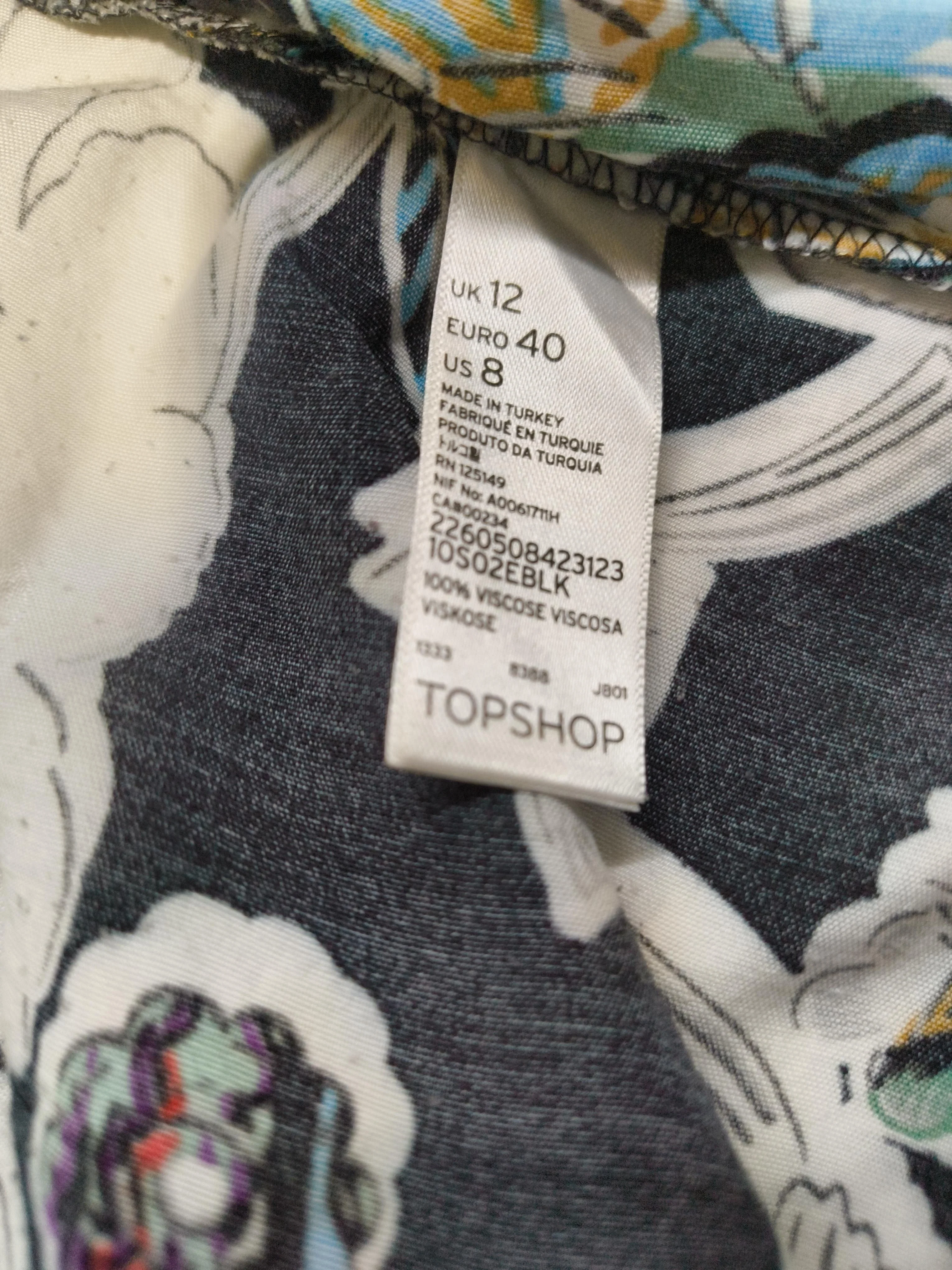 Topshop T-Shirt Mini Dress UK12 in Black - Image 6