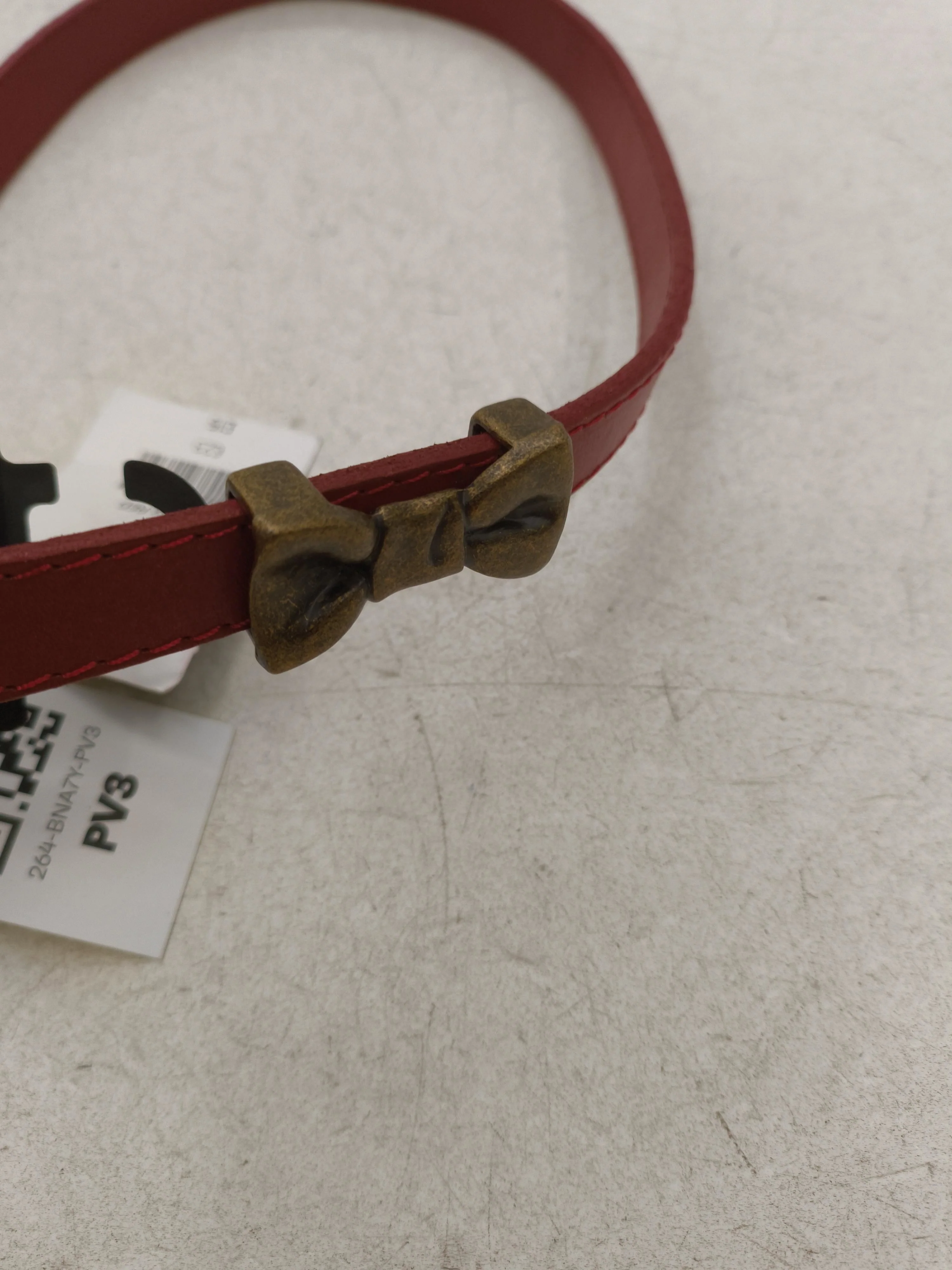 Topshop Women's Belt L Red 100% Leather Basic Belt - Image 3
