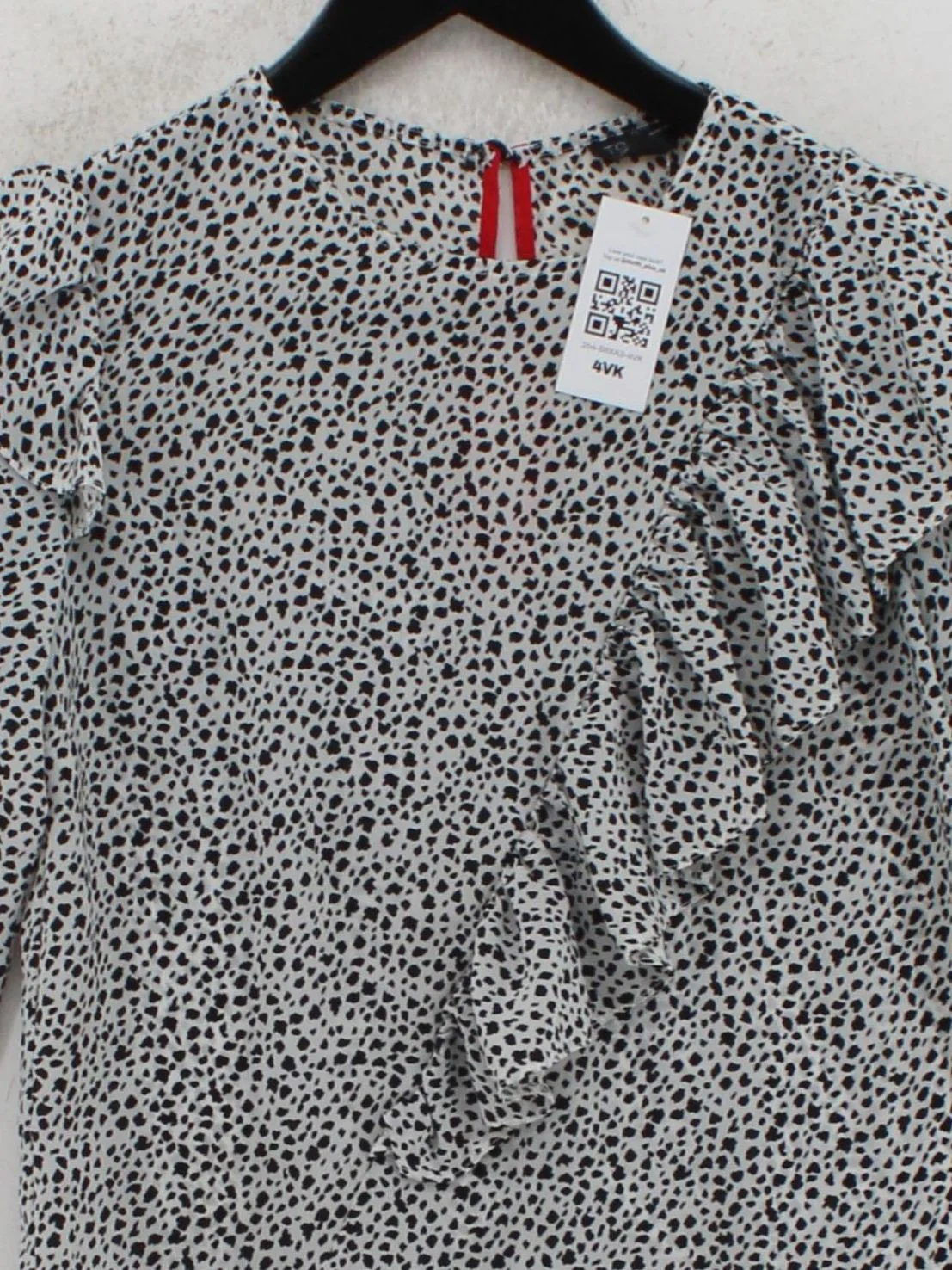 Topshop Women's Blouse UK 4 Multi 100% Polyester Basic - Image 3