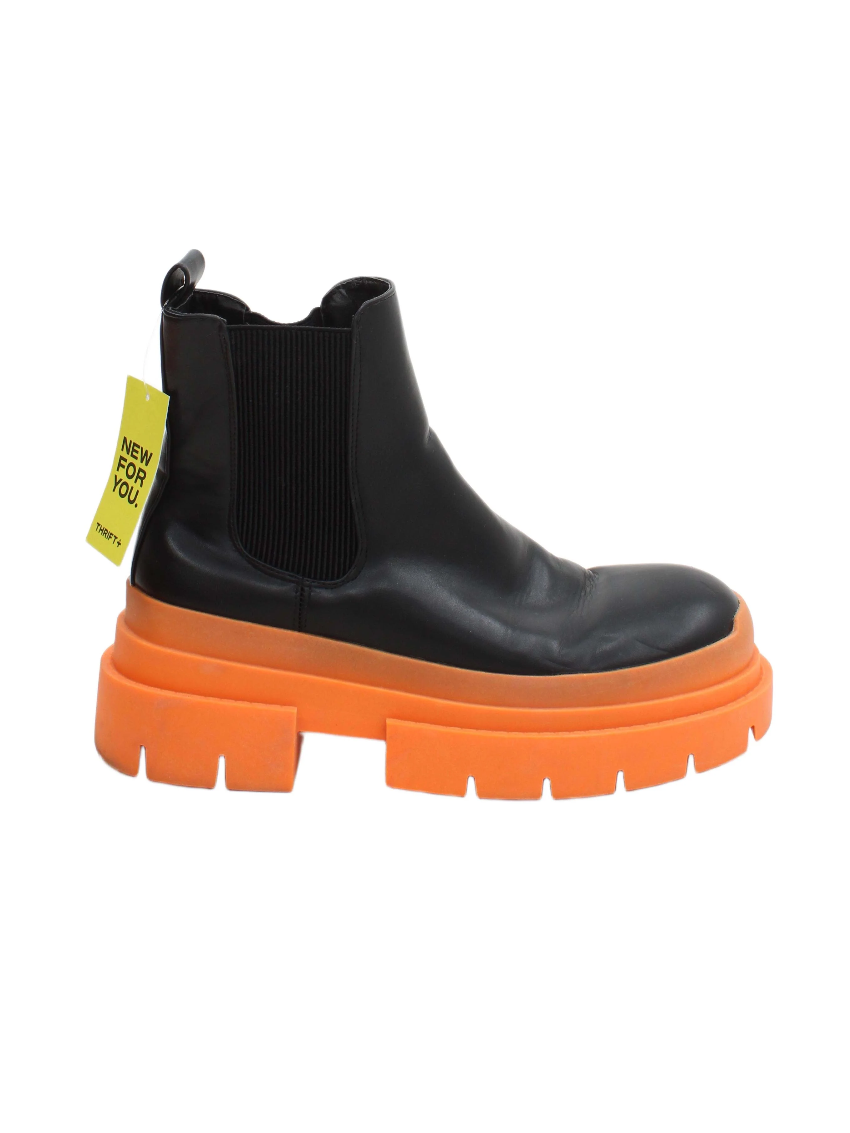 Topshop Women's Boots UK 6 Black 100% Faux Leather Chelsea