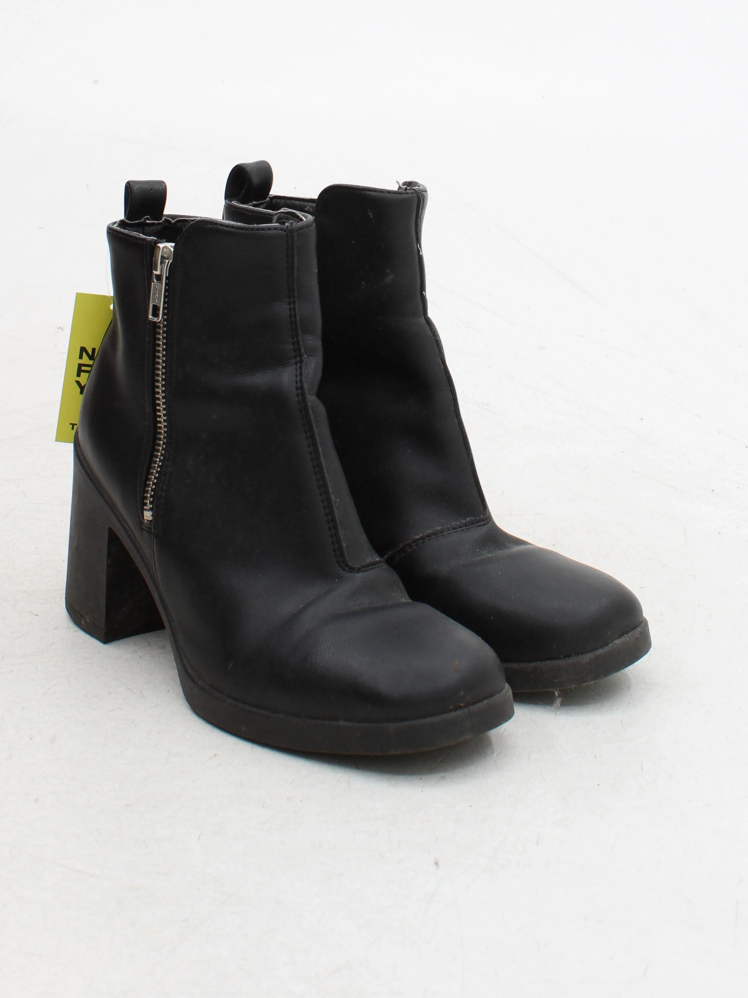Topshop Women's Boots UK 6 Black 100% Faux Leather Combat - Image 4