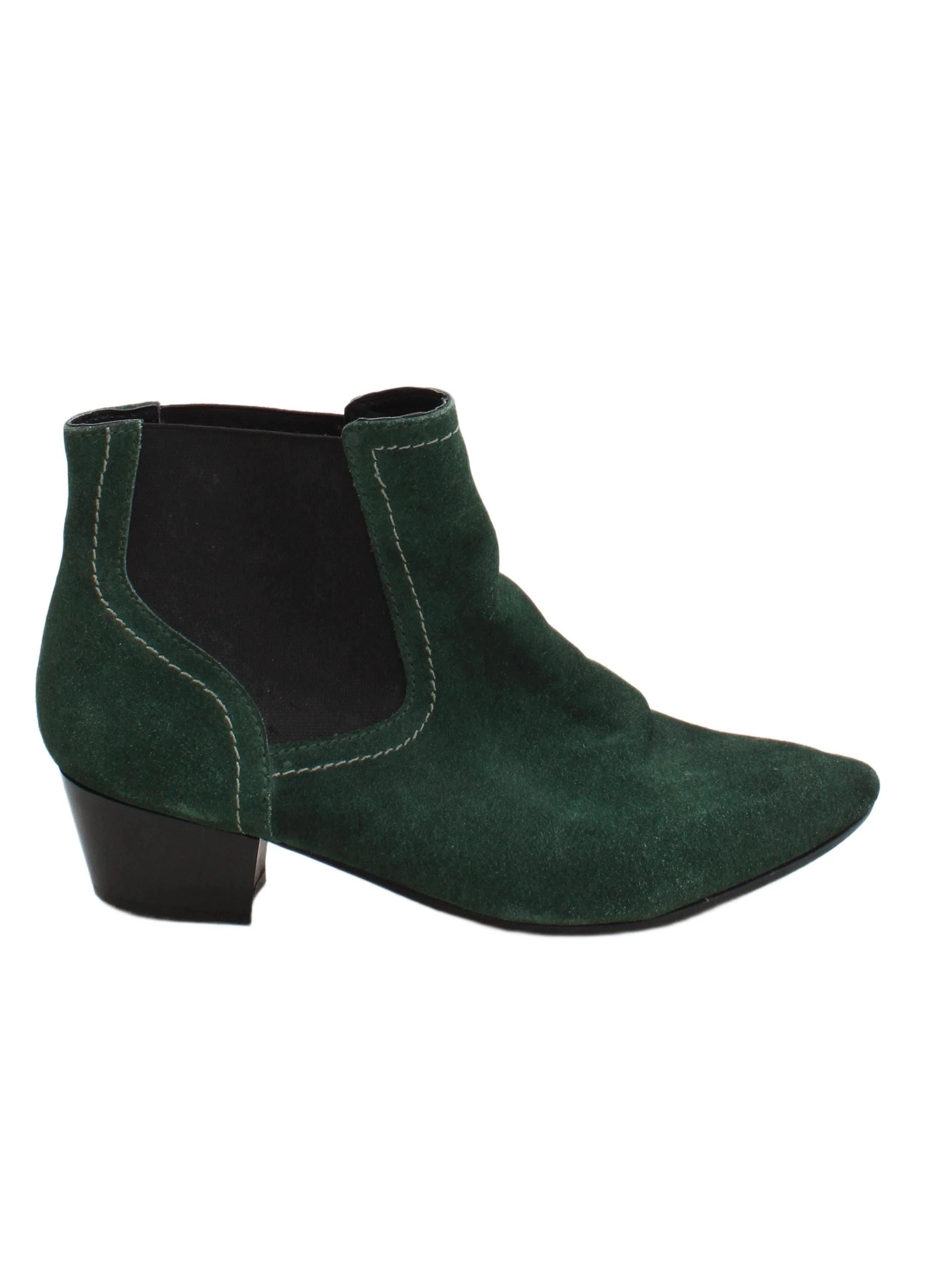 Topshop Women's Boots UK 6 Green 100% Suede Chelsea