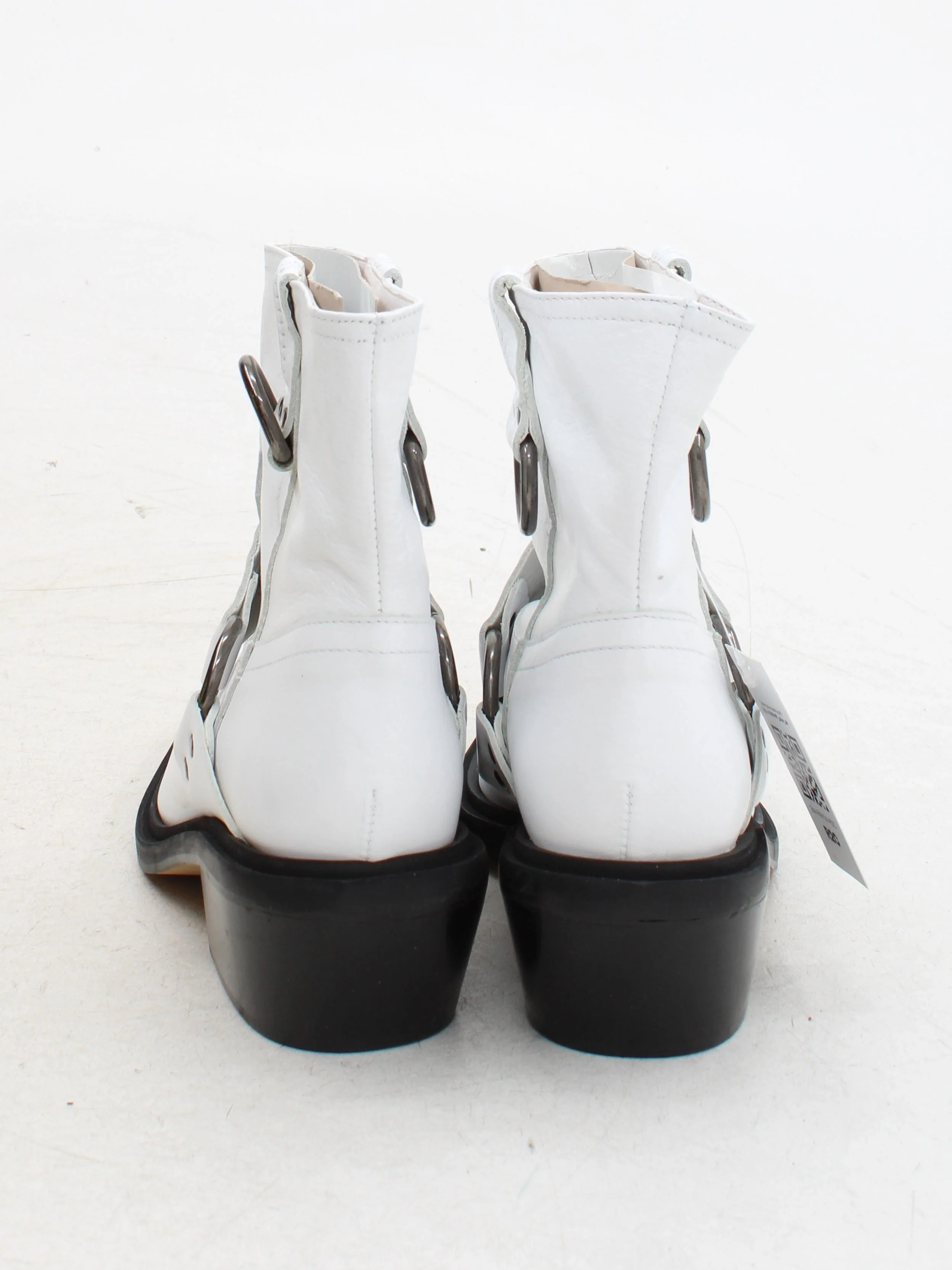 Topshop Women's Boots UK 7 White Leather with Other Cowboy - Image 3