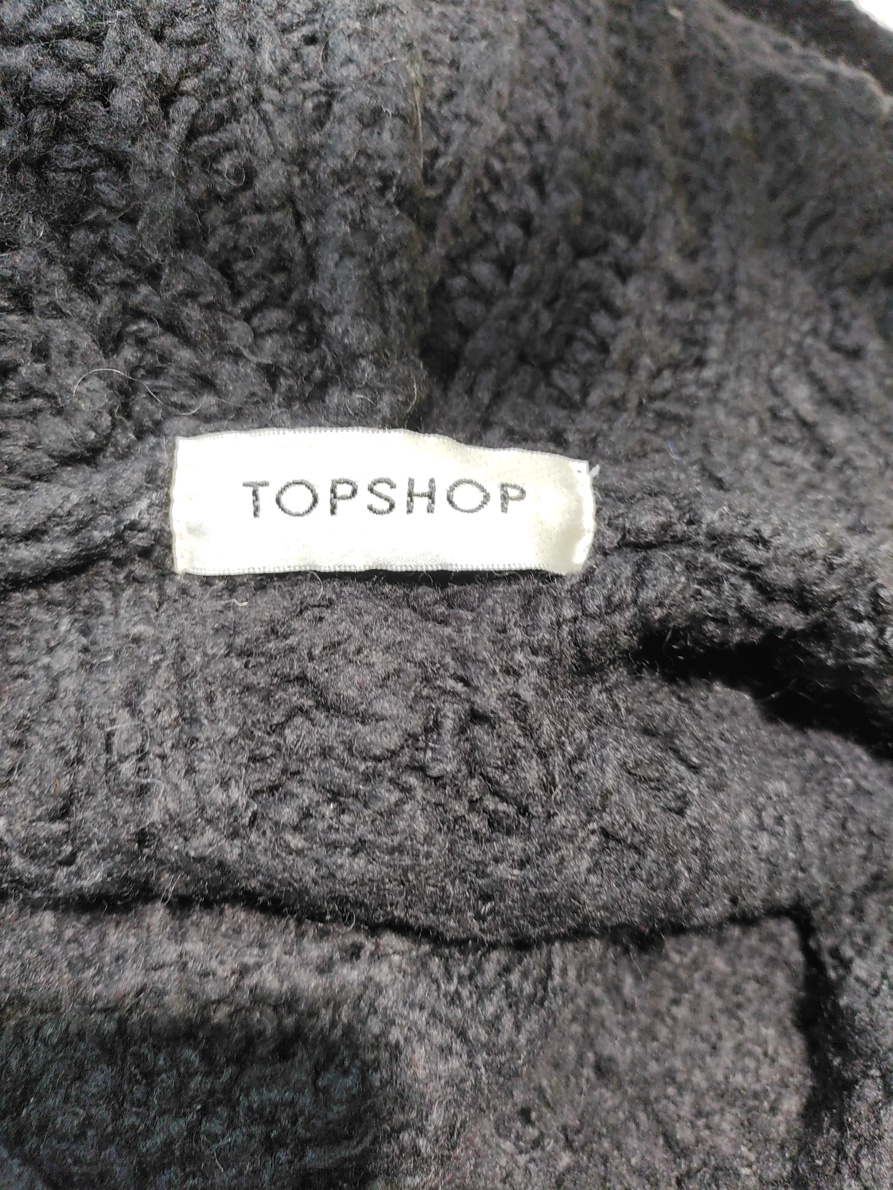 Topshop Women's Cardigan M Black Acrylic with Wool Round Neck Cardigan - Image 5