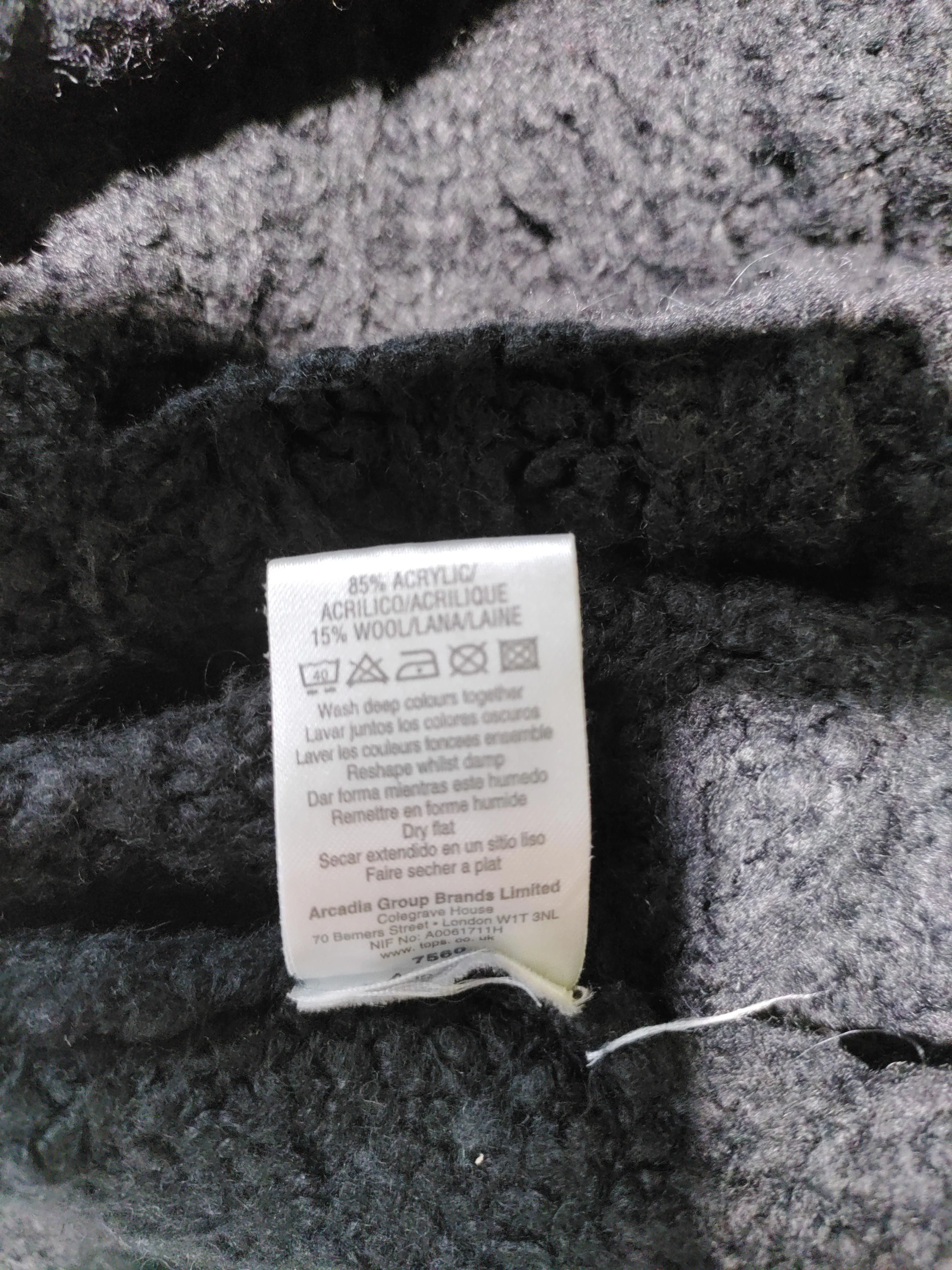 Topshop Women's Cardigan M Black Acrylic with Wool Round Neck Cardigan - Image 6