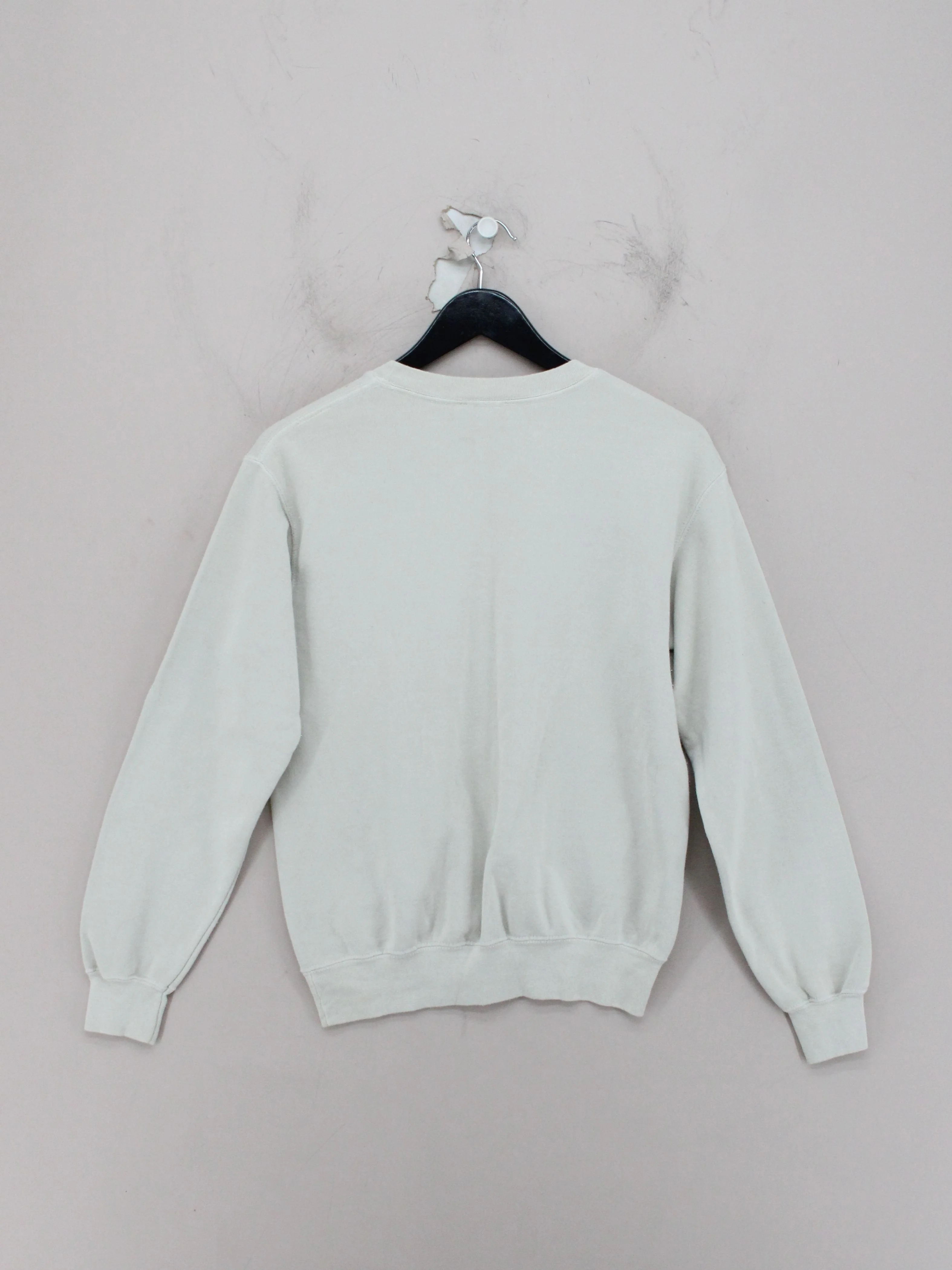 Topshop Women's Hoodie S Cream Graphic Cotton with Polyester Pullover - Image 2