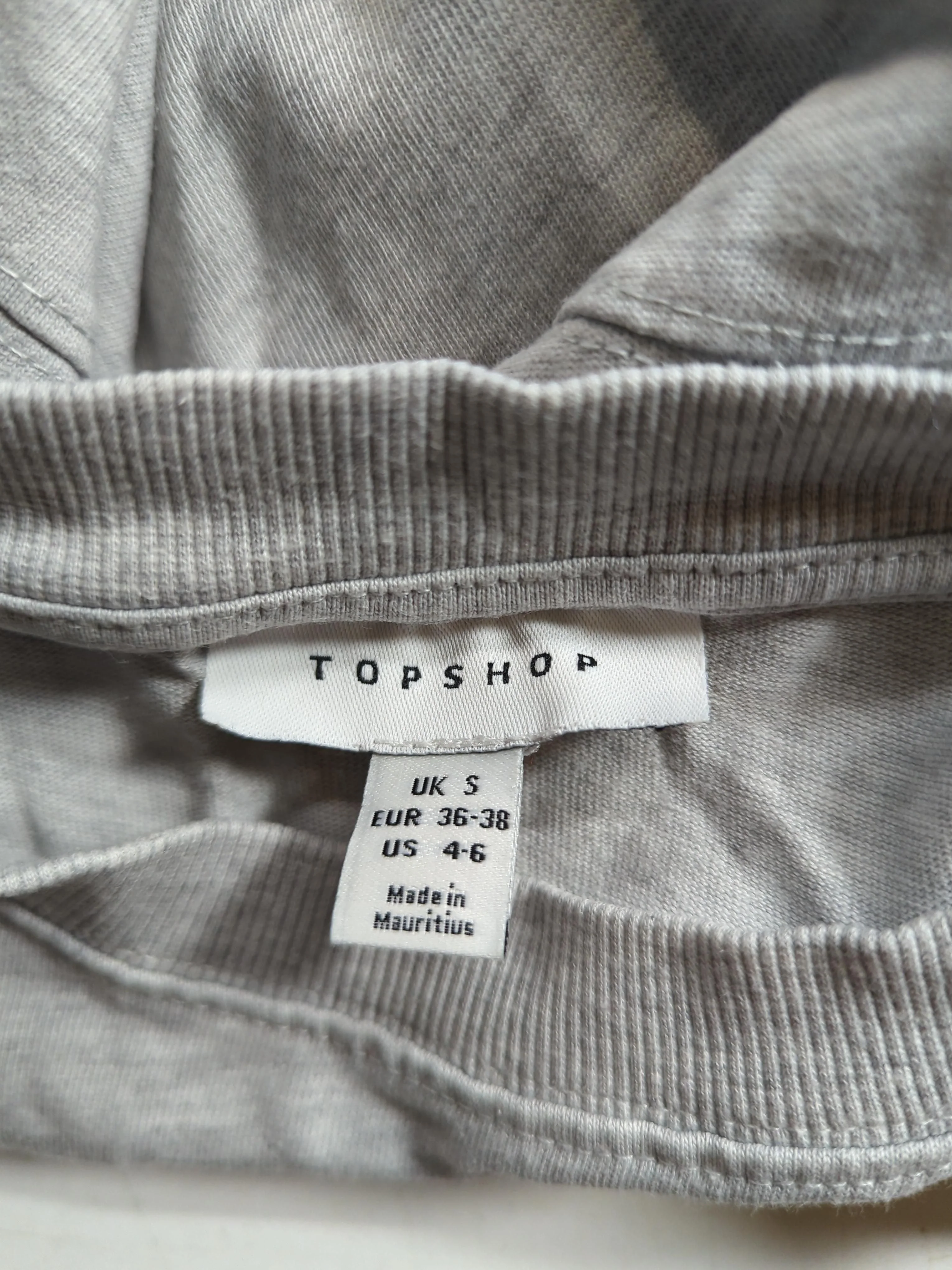 Topshop Women's Hoodie S Grey Cotton with Polyester Pullover - Image 5