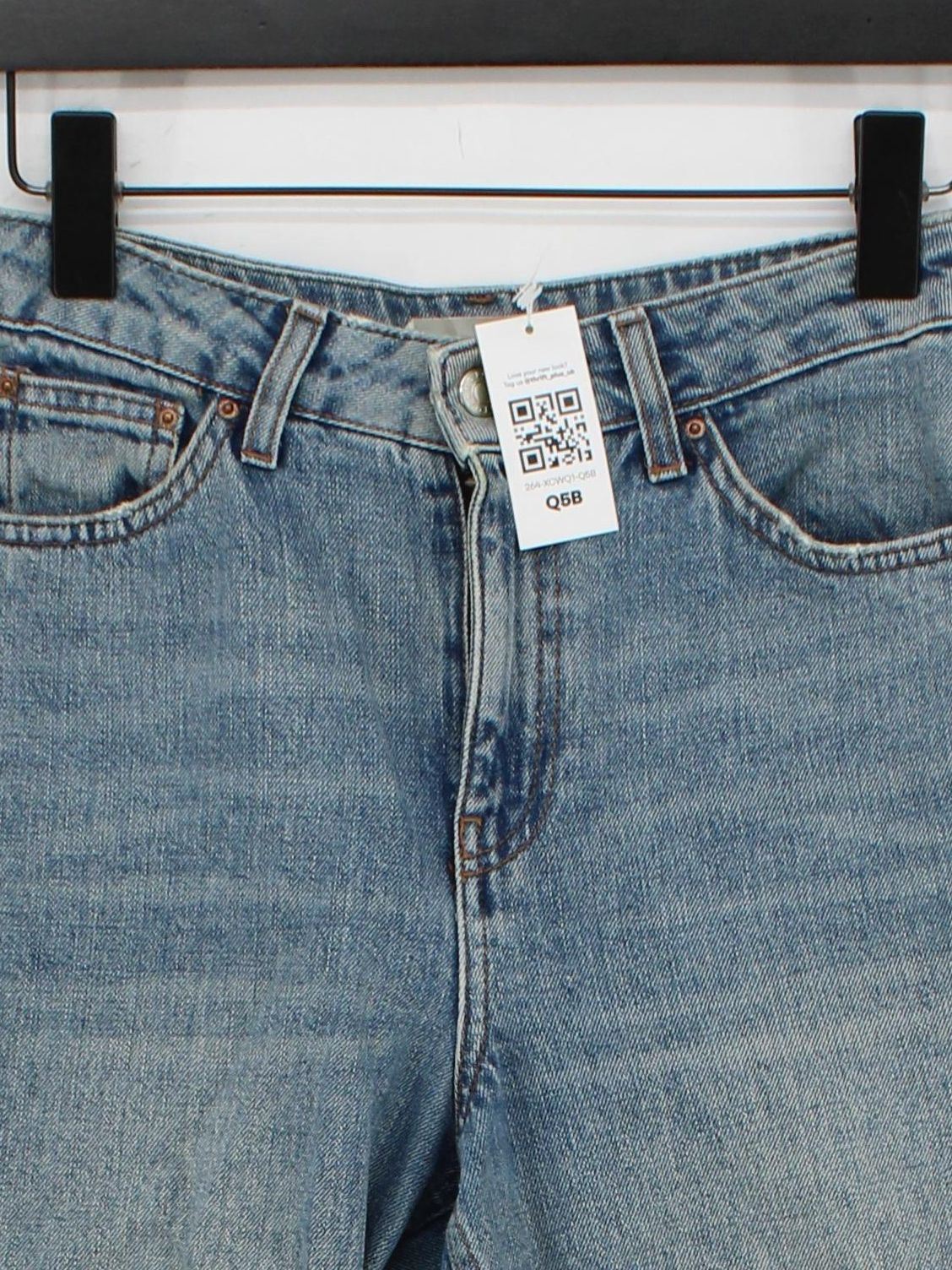 Topshop Women's Jeans W 26 in Blue 100% Cotton Mom - Image 3