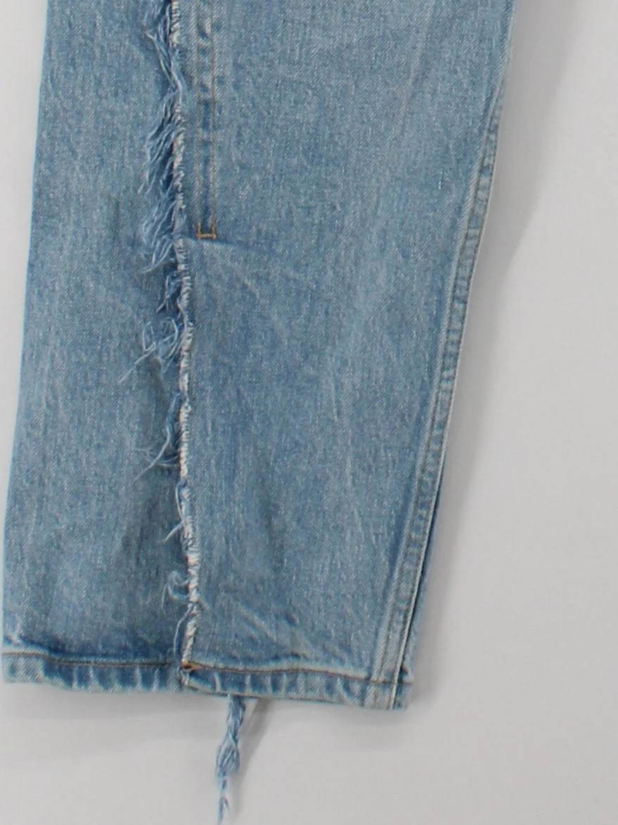 Topshop Women's Jeans W 26 in Blue Cotton with Elastane Cropped - Image 4