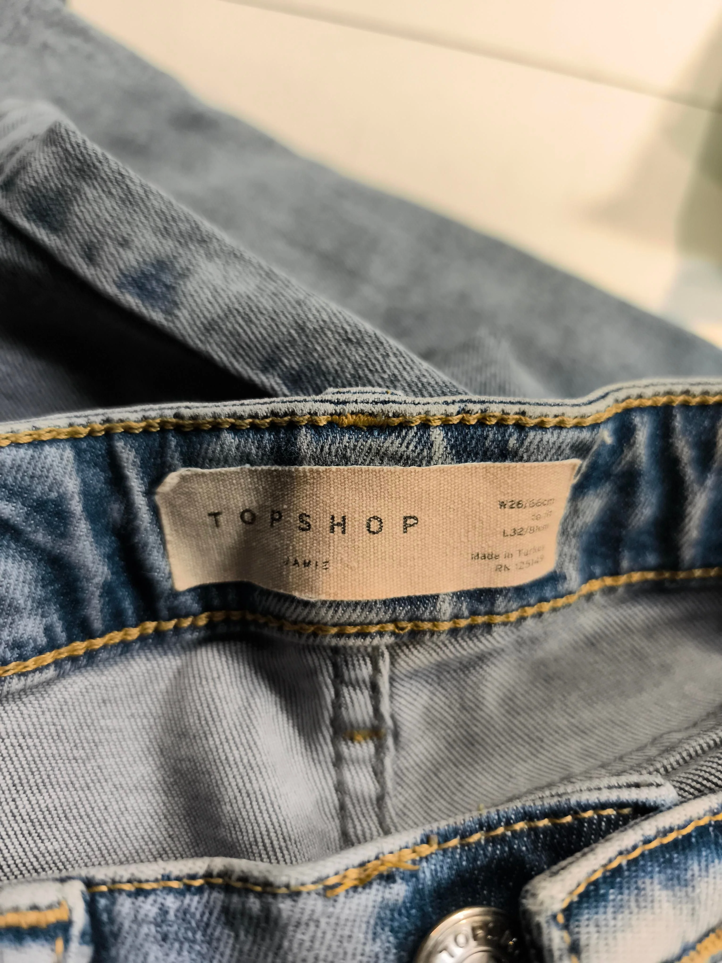 Topshop Women's Jeans W 26 in Blue Cotton with Elastane Skinny - Image 6