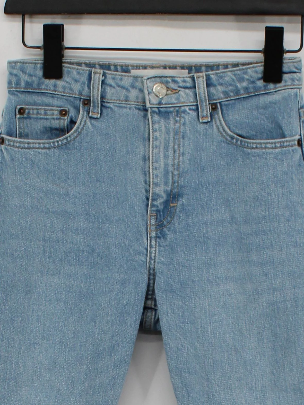 Topshop Women's Jeans W 26 in Blue Cotton with Elastane Straight - Image 3