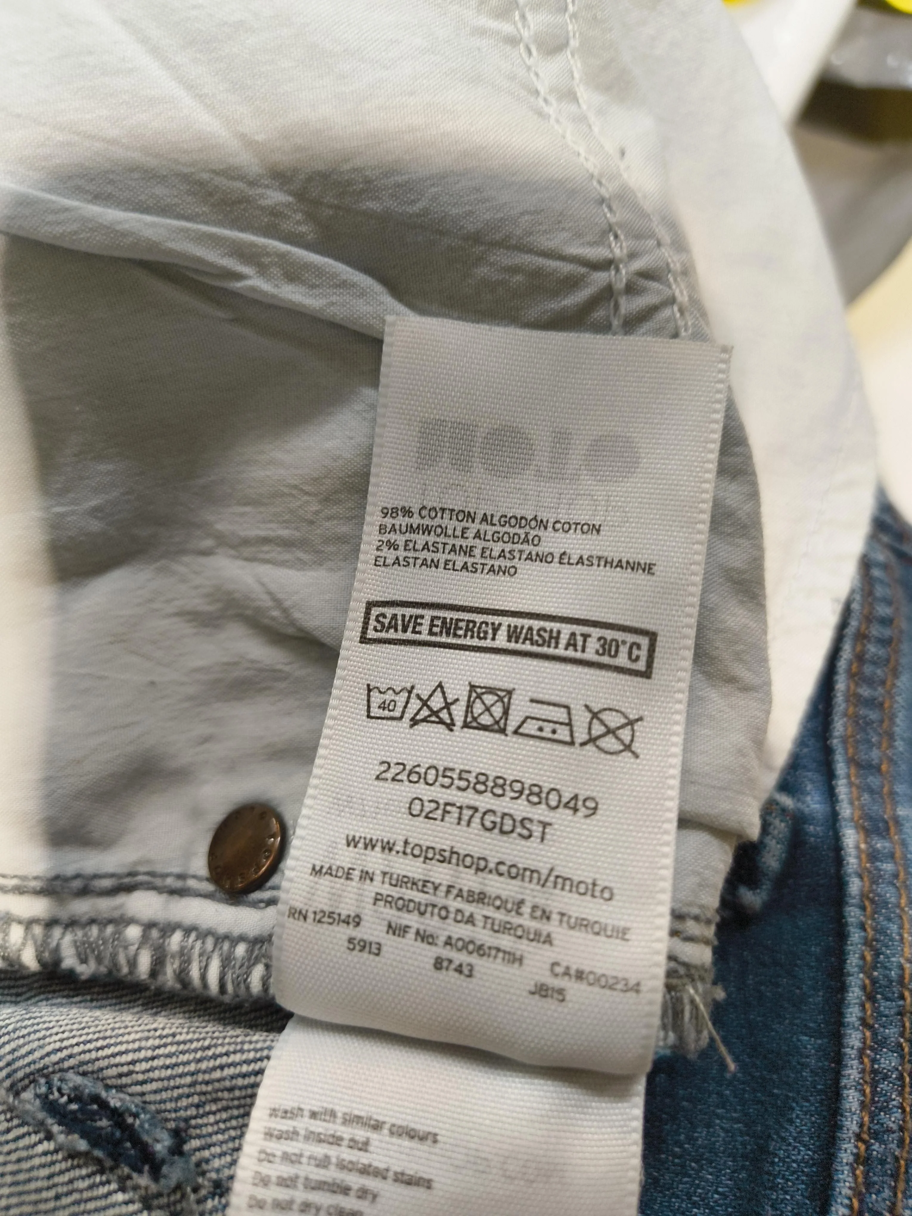 Topshop Women's Jeans W 28 in Blue Cotton with Elastane Skinny - Image 6