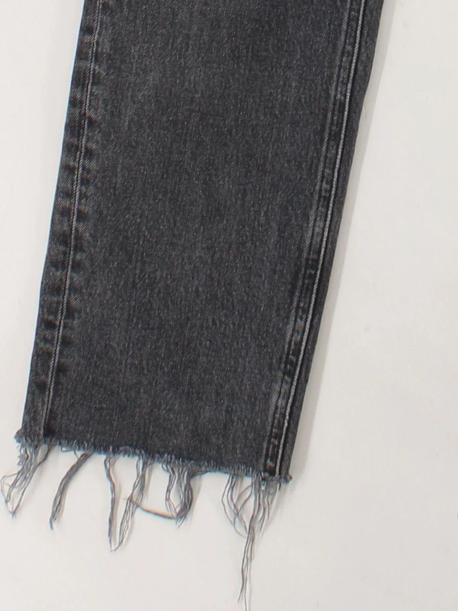 Topshop Women's Jeans W 28 in; L 32 in Grey Cotton with Elastane Straight - Image 4
