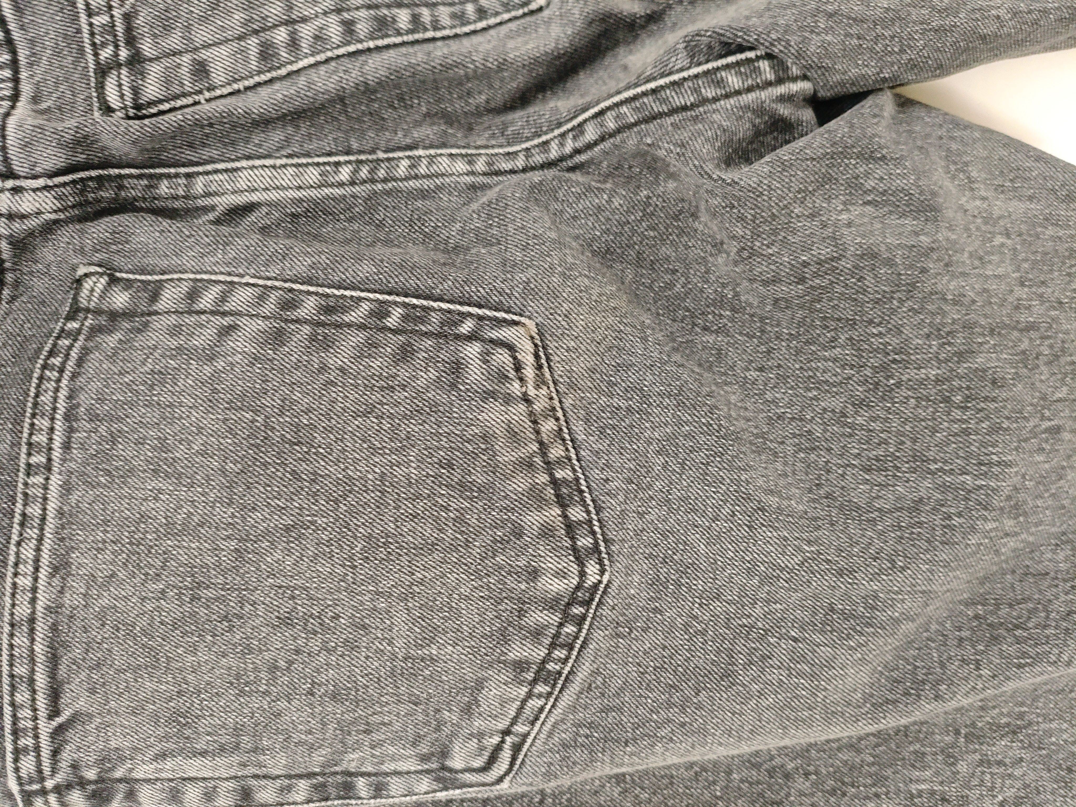 Topshop Women's Jeans W 28 in; L 32 in Grey Cotton with Elastane Straight - Image 5