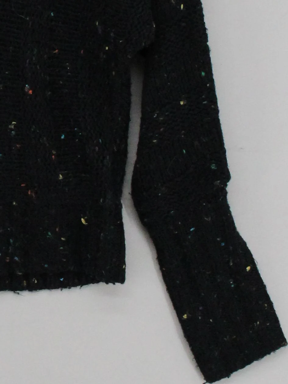 Topshop Women's Jumper UK 6 Black Acrylic with Polyester Round Neck Pullover - Image 4