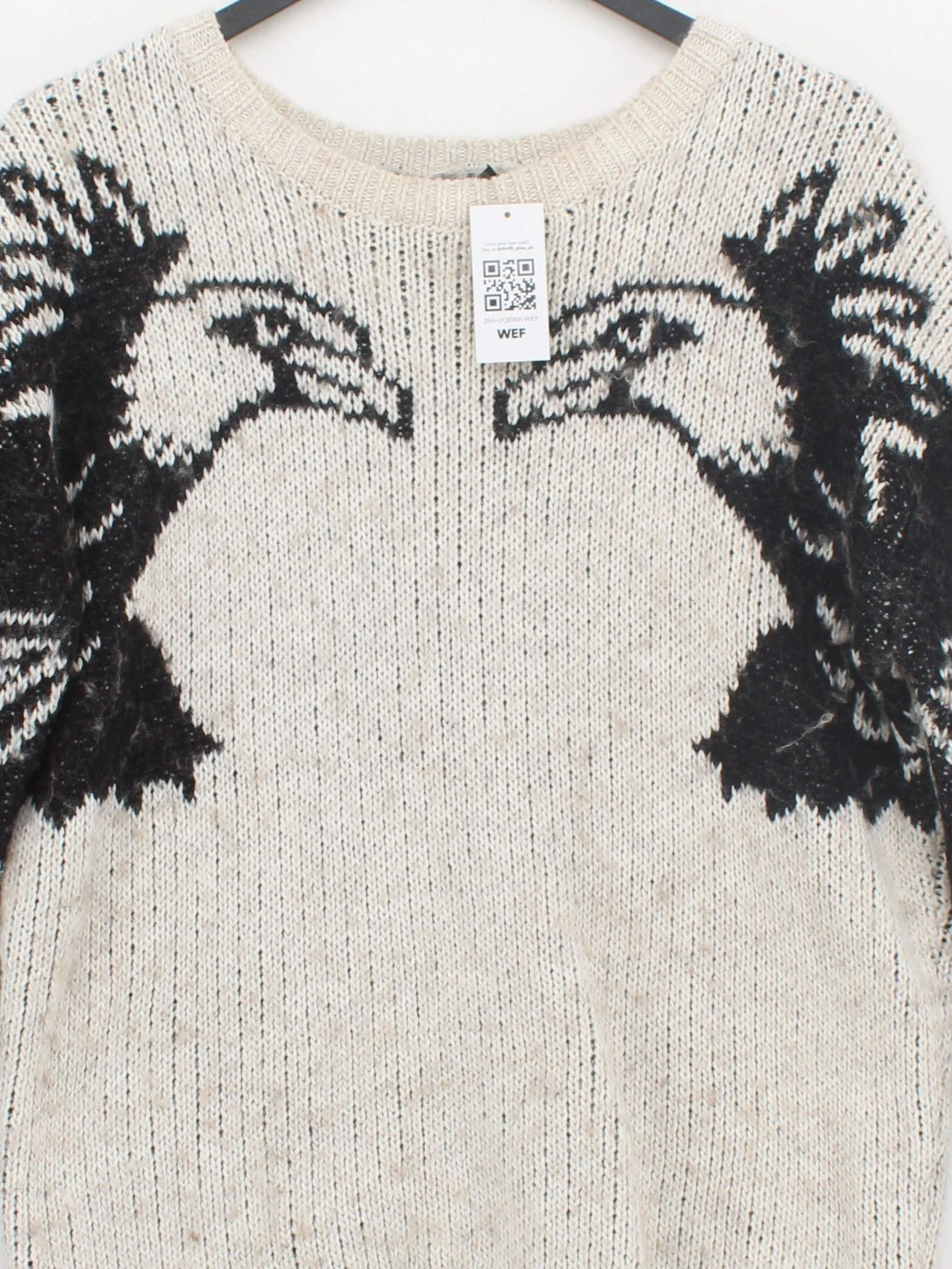 Topshop Women's Jumper UK 8 Cream Acrylic - Image 3