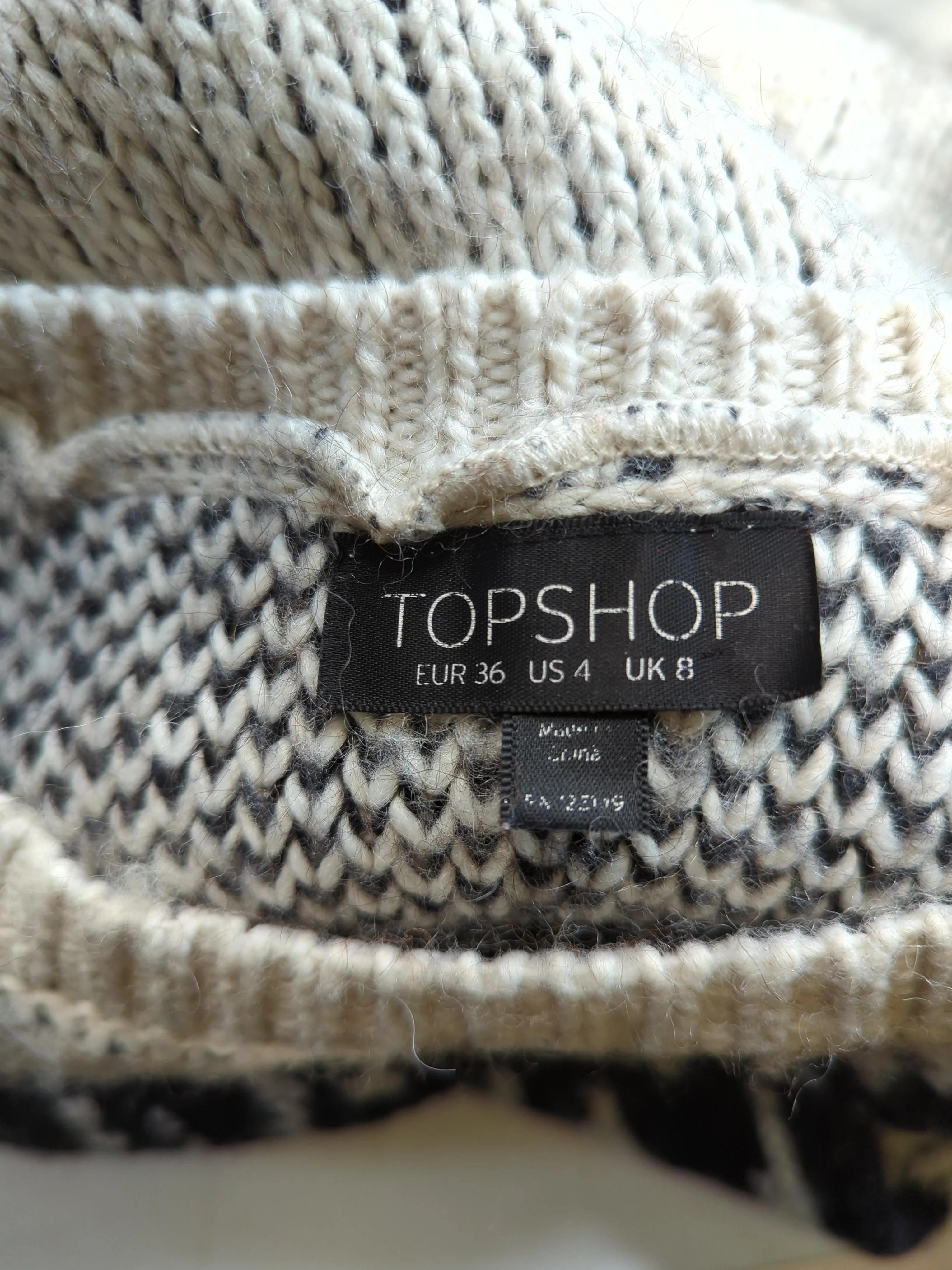 Topshop Women's Jumper UK 8 Cream Acrylic - Image 6