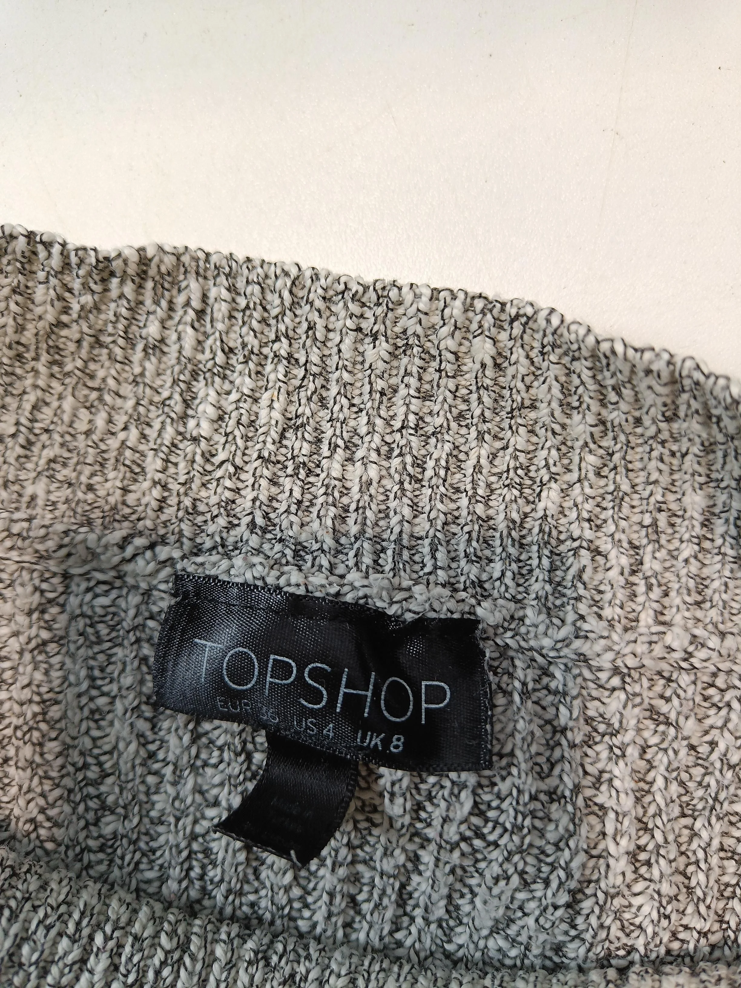 Topshop Women's Jumper UK 8 Grey Cotton with Polyester Mock Neck Pullover - Image 5