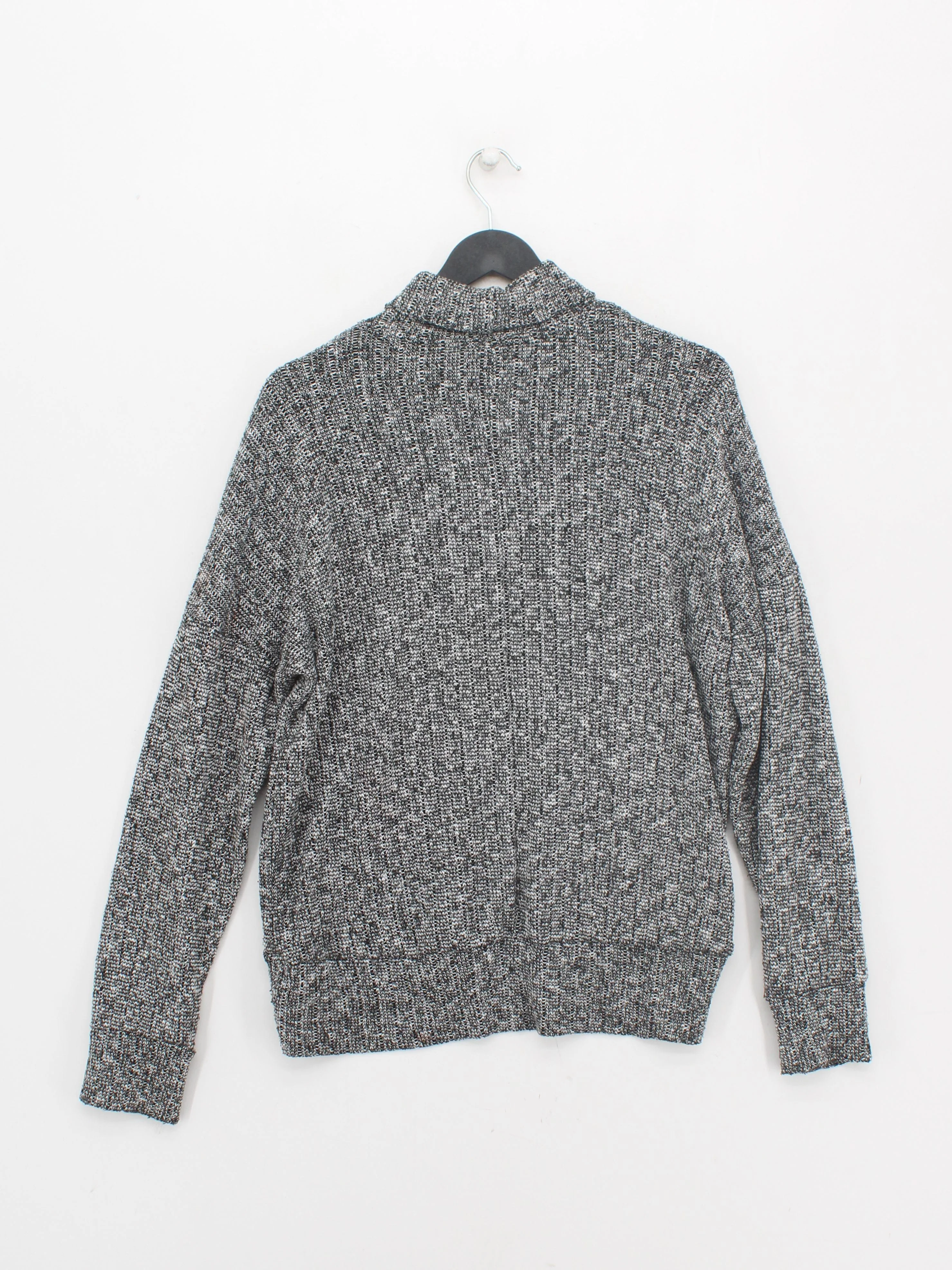 Topshop Women's Jumper UK 8 Grey Polyester with Cotton High Neck Pullover - Image 2