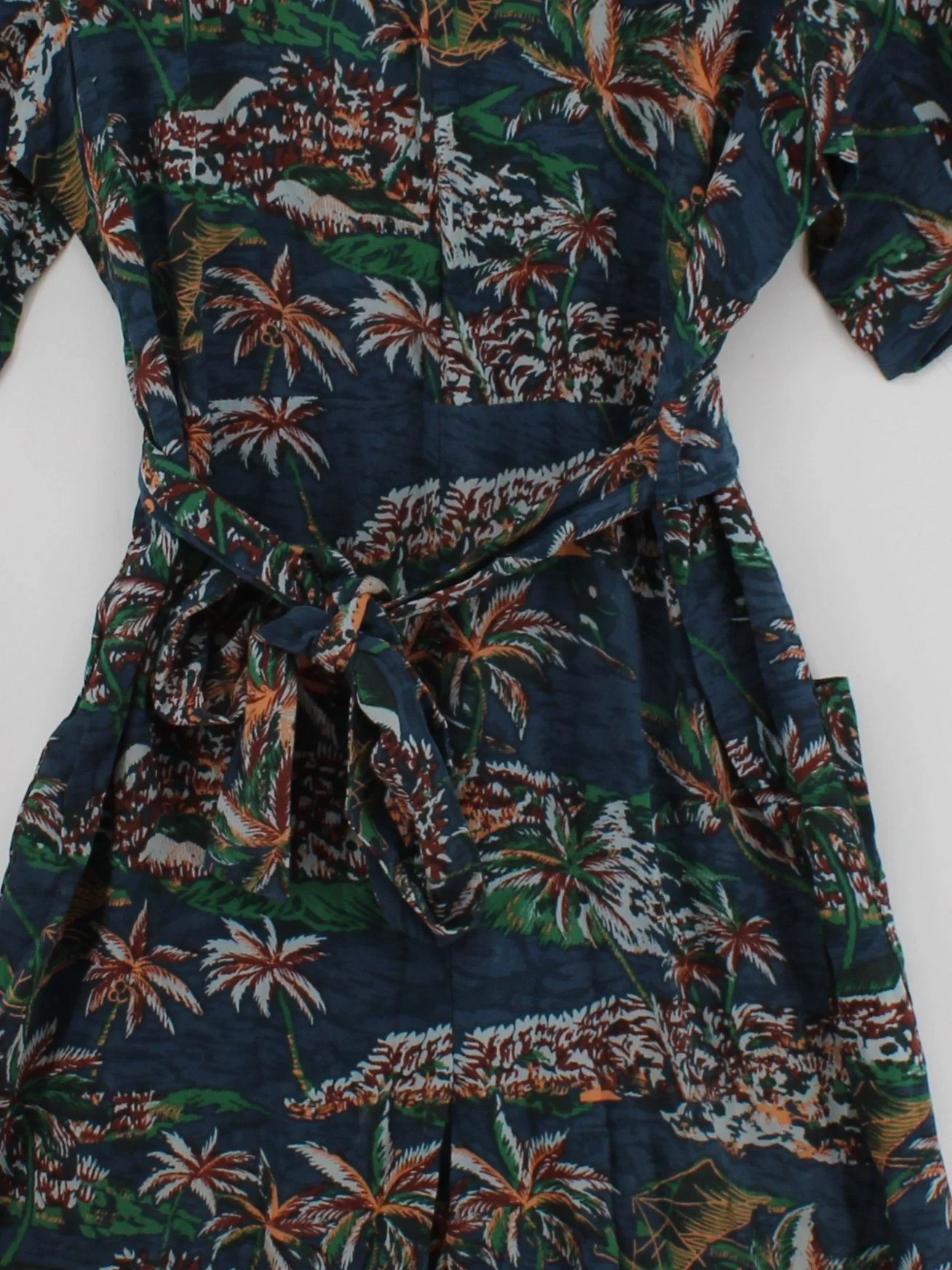 Topshop Women's Jumpsuit UK 10 Blue 100% Silk Wide-Leg Jumpsuit - Image 3
