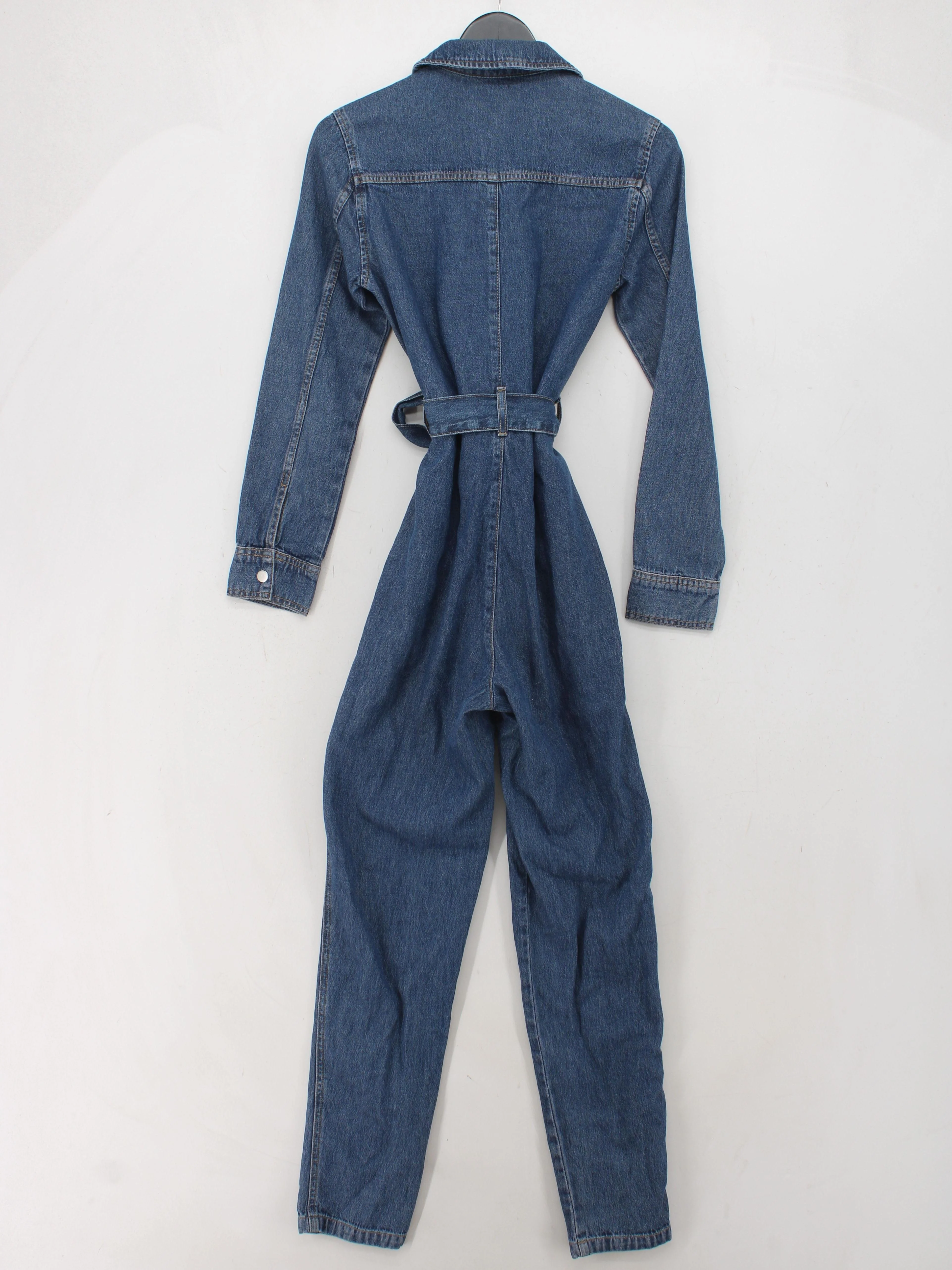 Topshop Women's Jumpsuit UK 6 Blue 100% Cotton Straight Jumpsuit - Image 2