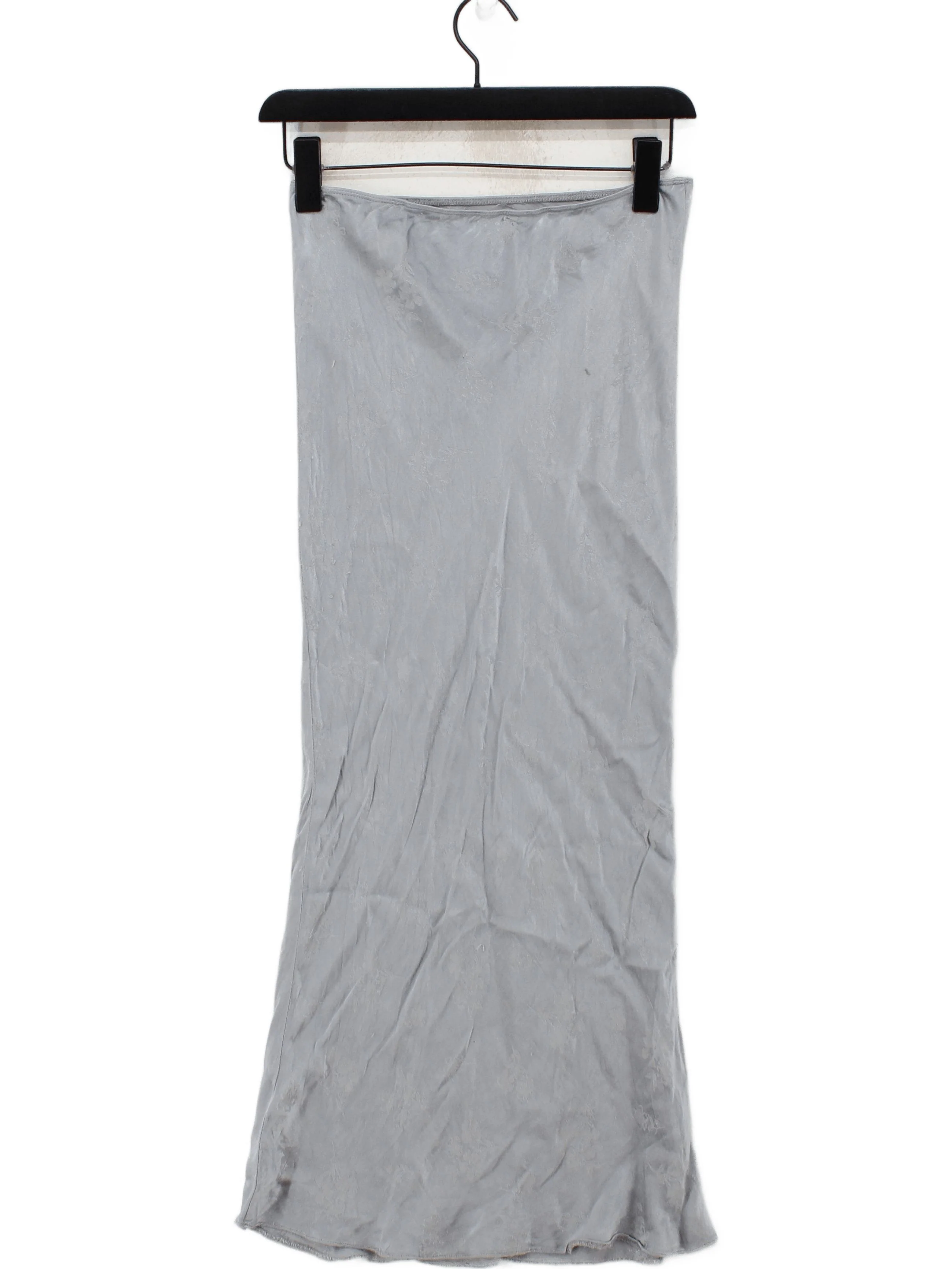 Topshop Women's Maxi Skirt UK 8 Grey Floral 100% Viscose Long Maxi