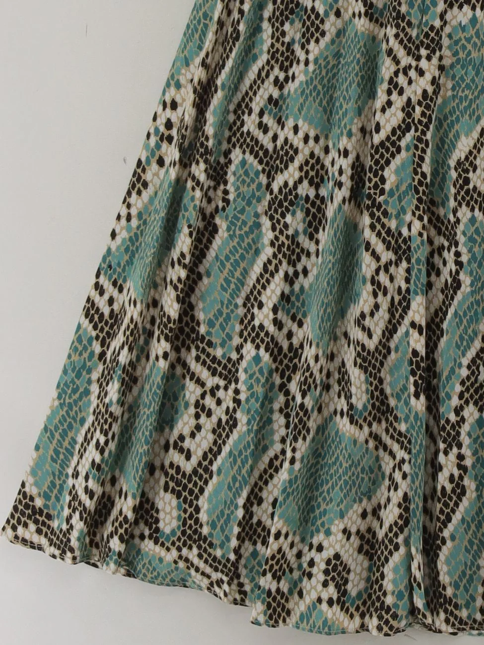 Topshop Women's Midi Skirt M Multi Animal Print 100% Polyester Midi A-Line - Image 4