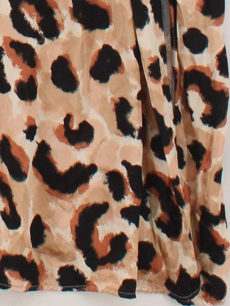 Topshop Women's Midi Skirt UK 16 Multi Animal Print 100% Viscose Midi Wrap - Image 4
