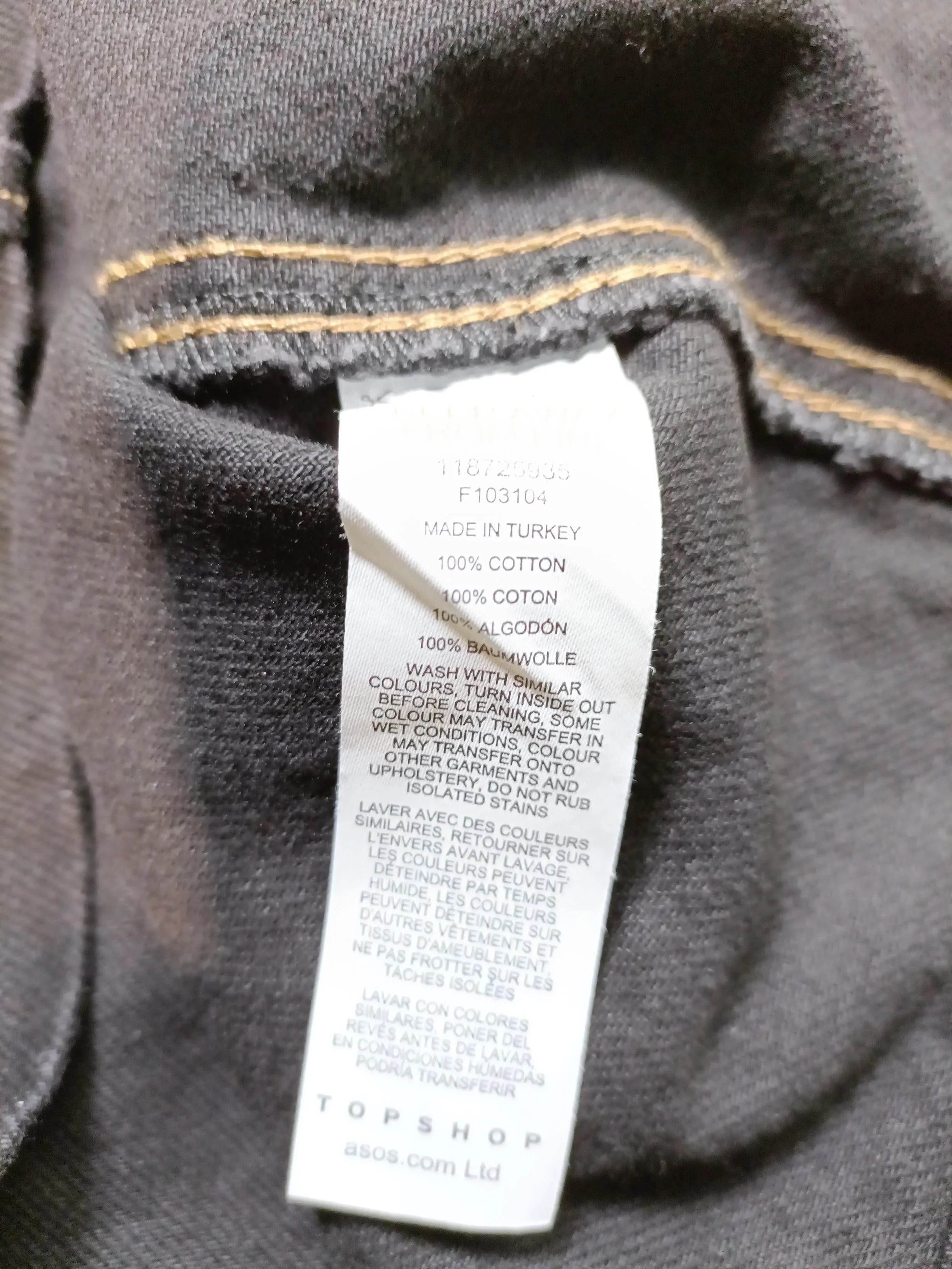 Topshop Women's Mini Skirt UK 10 Black 100% Cotton Short Mini - Image 6